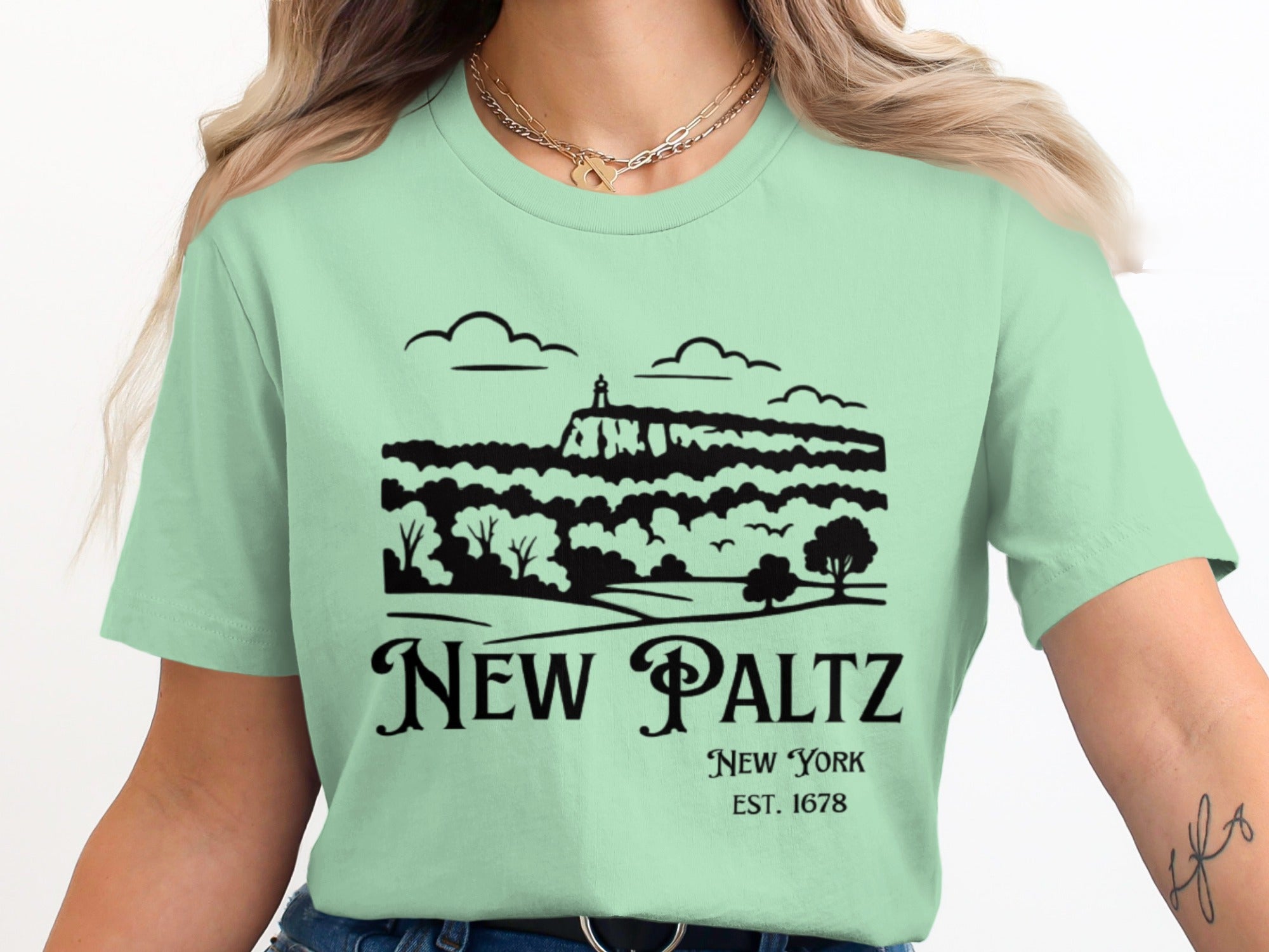 New Paltz New York Scenic Graphic Tee Shirt
