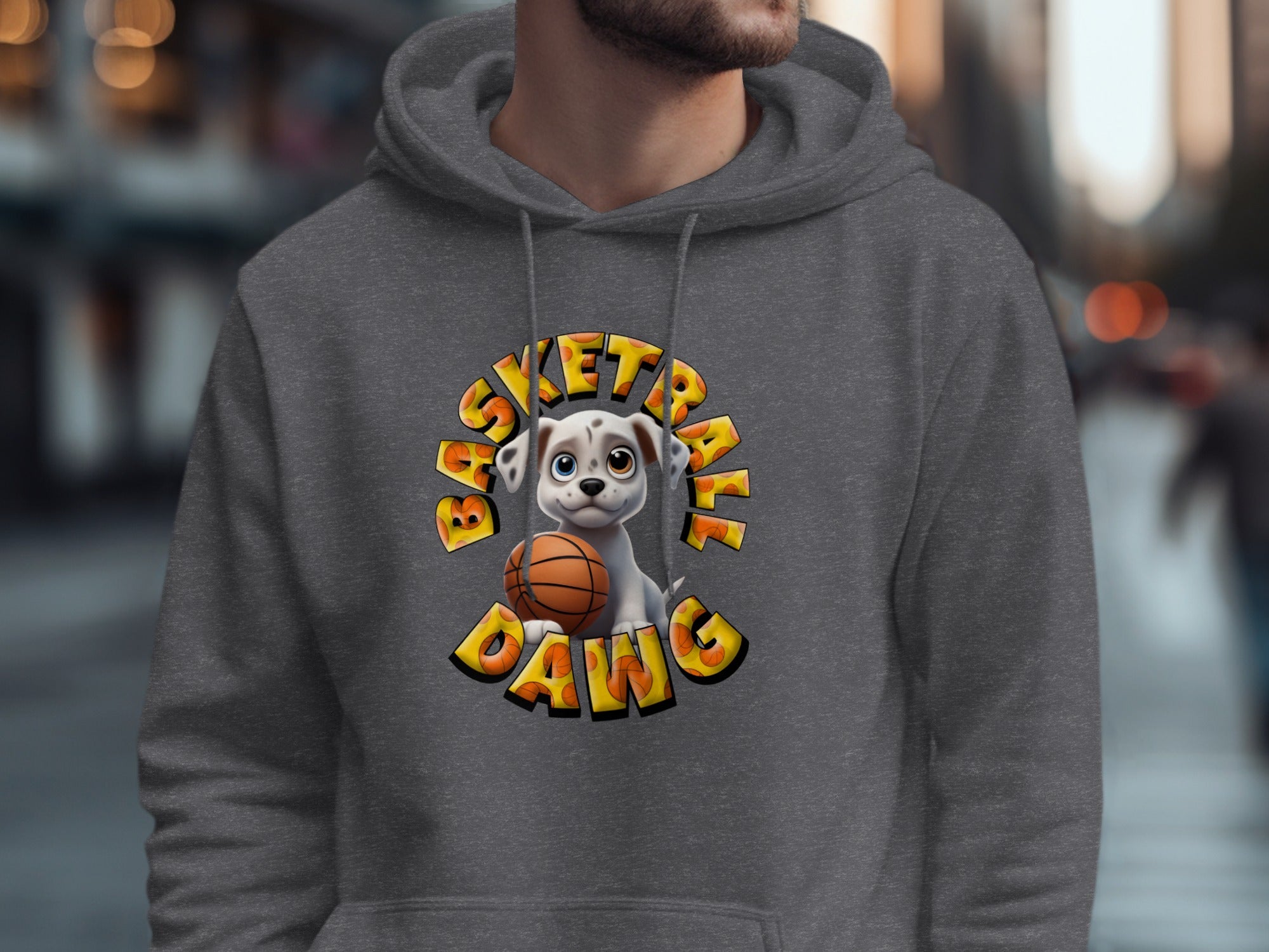 Basketball Dawg Hoodie with Fun Graphic Design