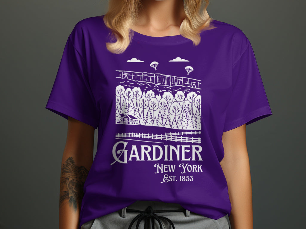 Gardiner New York Est 1853 Scenic Design Shirt