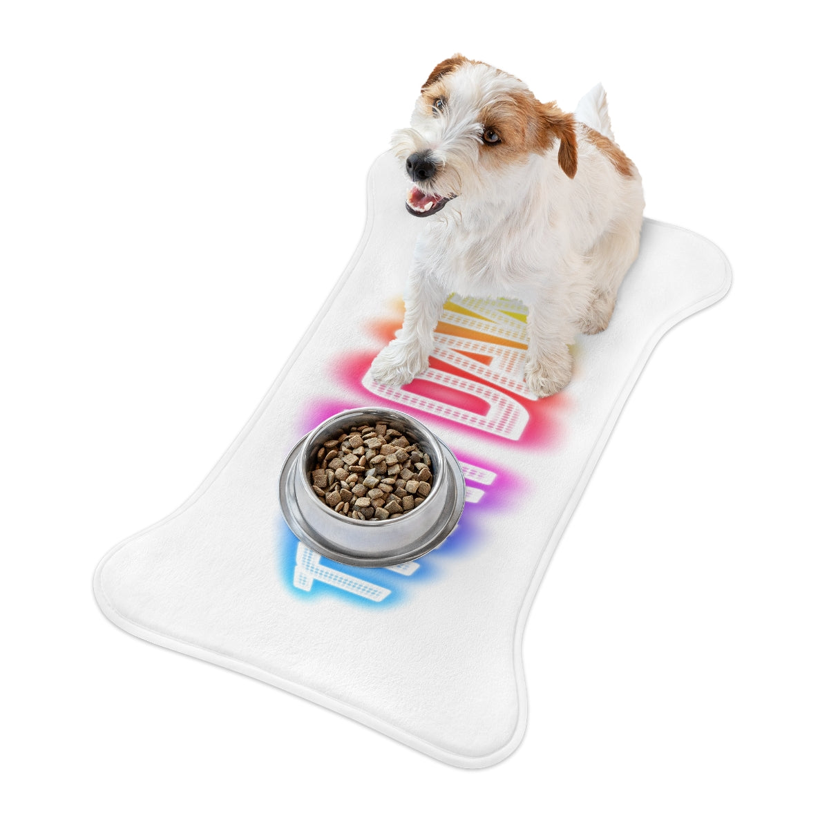 Paw Print Dog Bone Shaped Pet Feeding Mat for All Pets