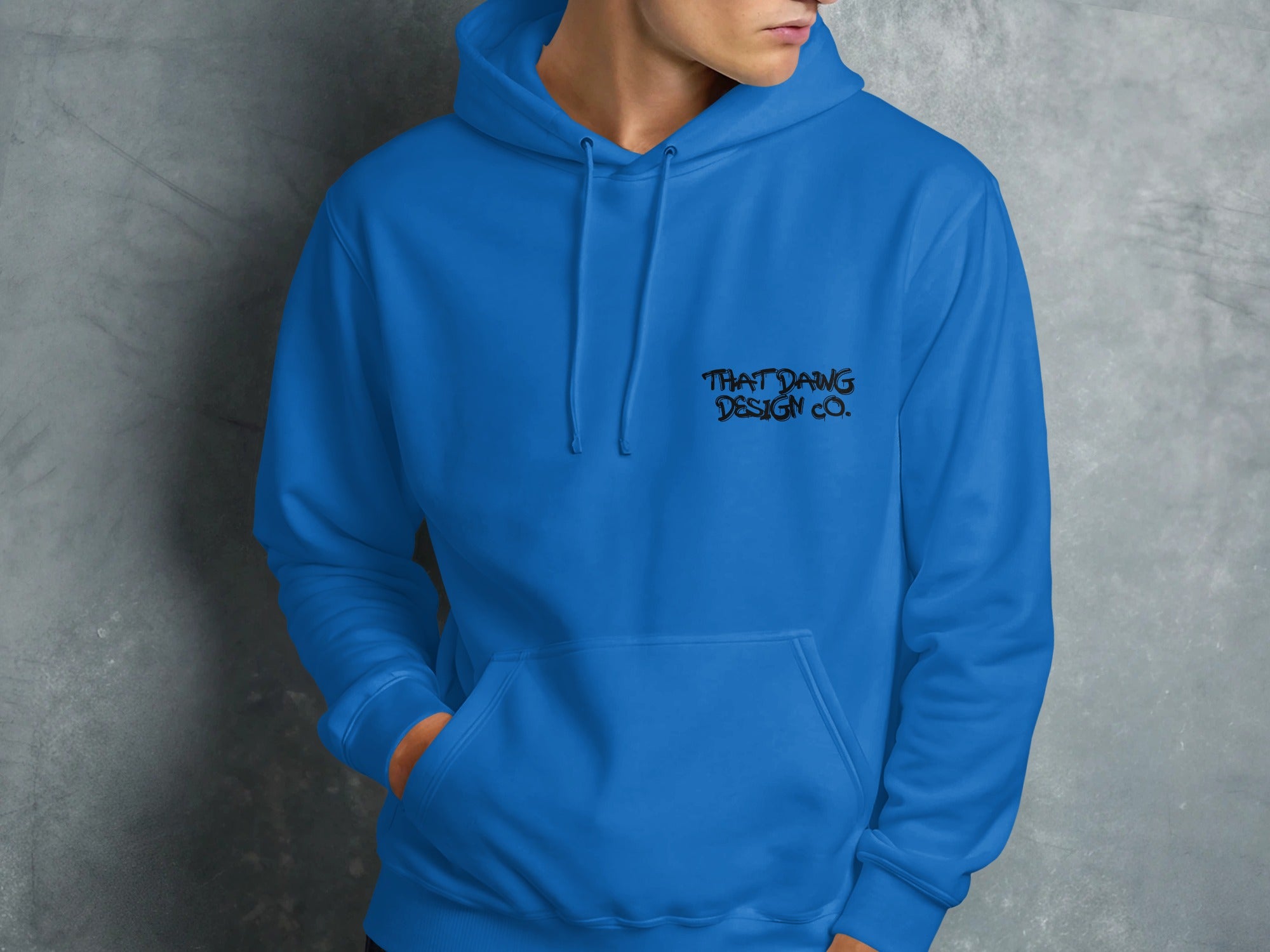 That Dang Design Co. Men's Blue Hoodie Sweatshirt