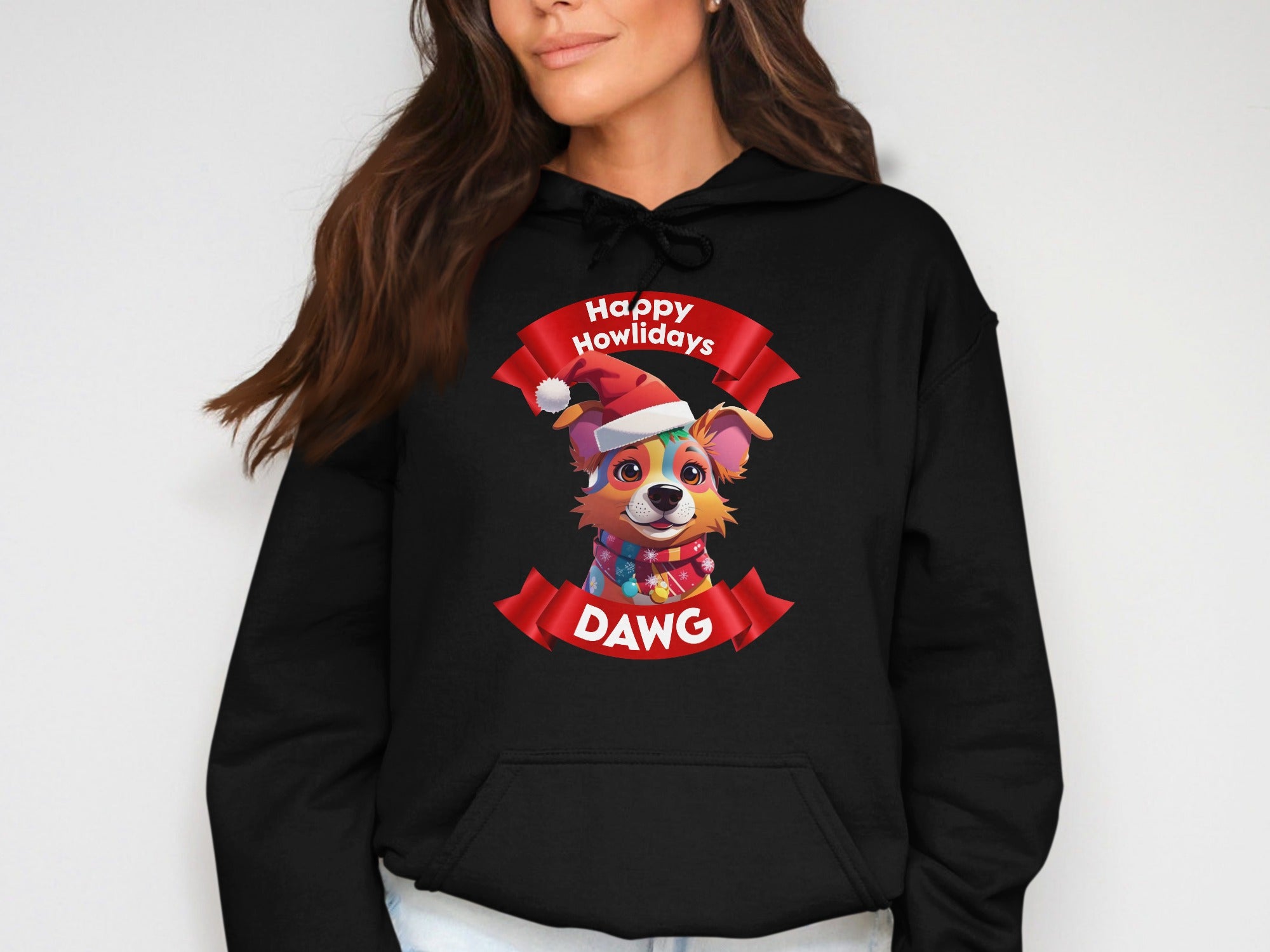 Happy Howlidays Dawg Colorful Dog Hoodie