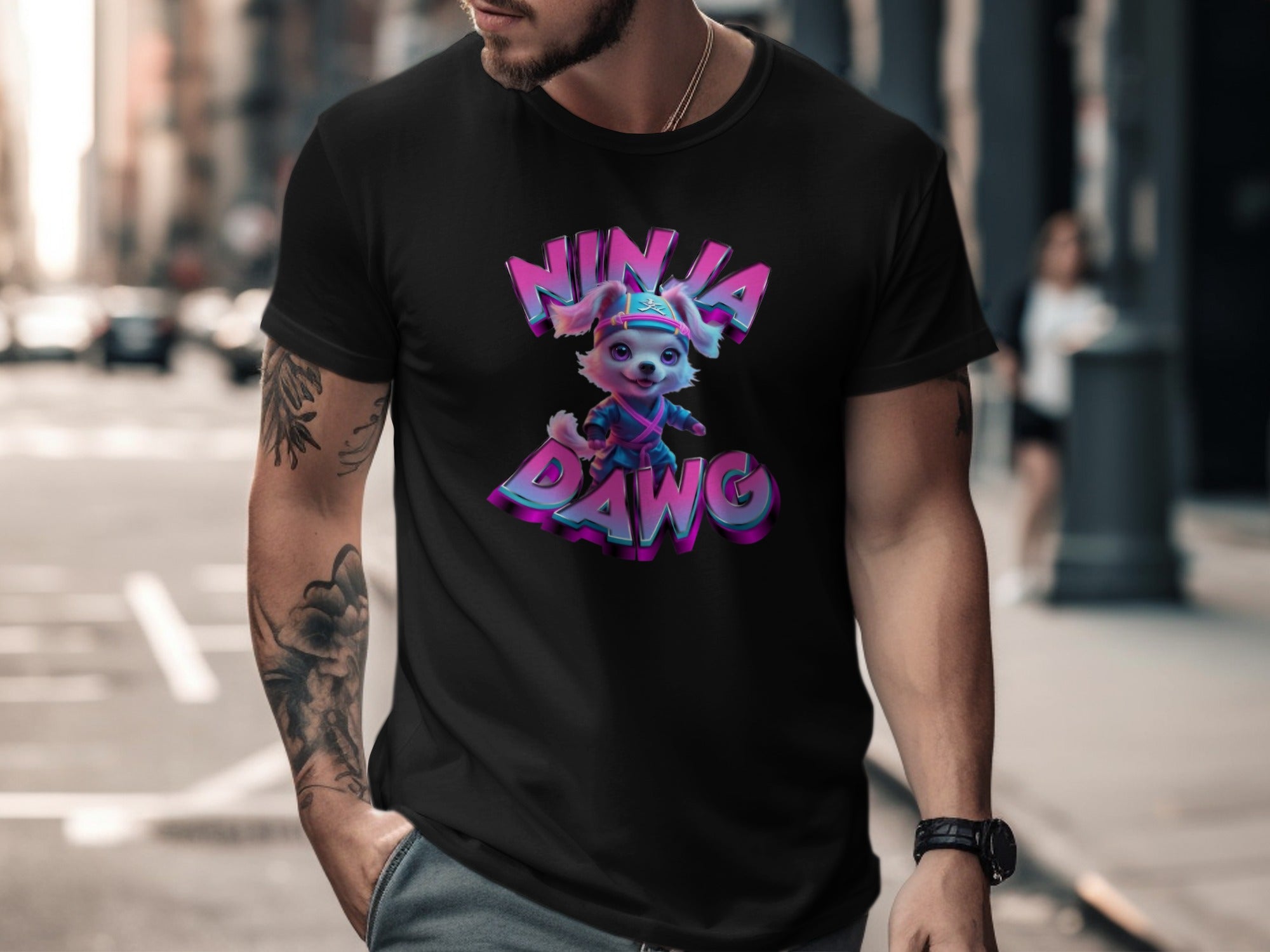 Ninja Dawg Graphic Printed T-Shirt Product