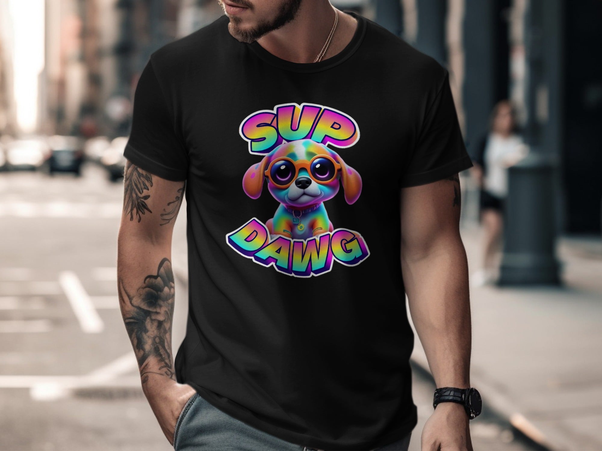 Colorful Sup Dawg Graphic Tees for Unique Style product