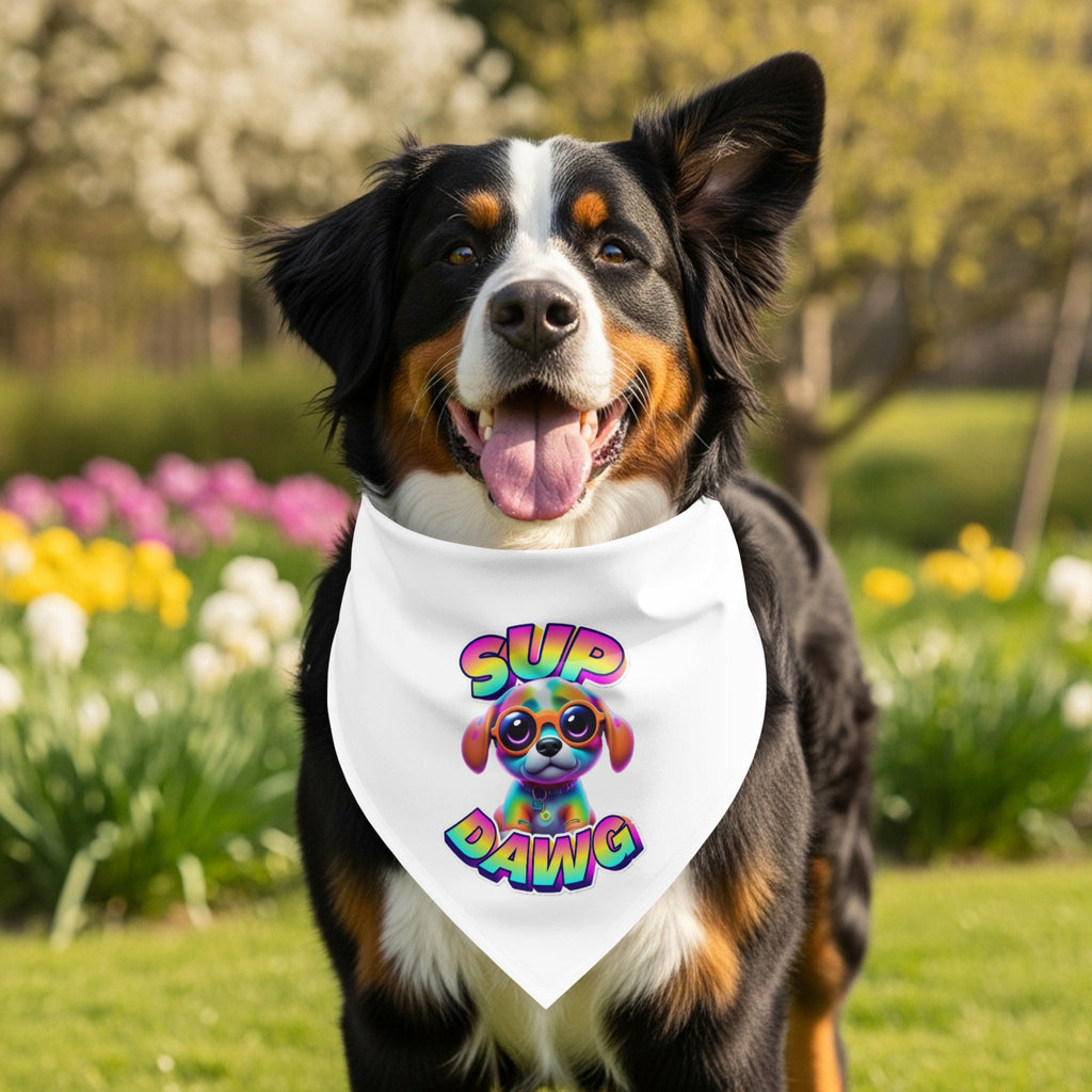Stylish Sup Dawg Dog Bandana for Pet Fashion Product
