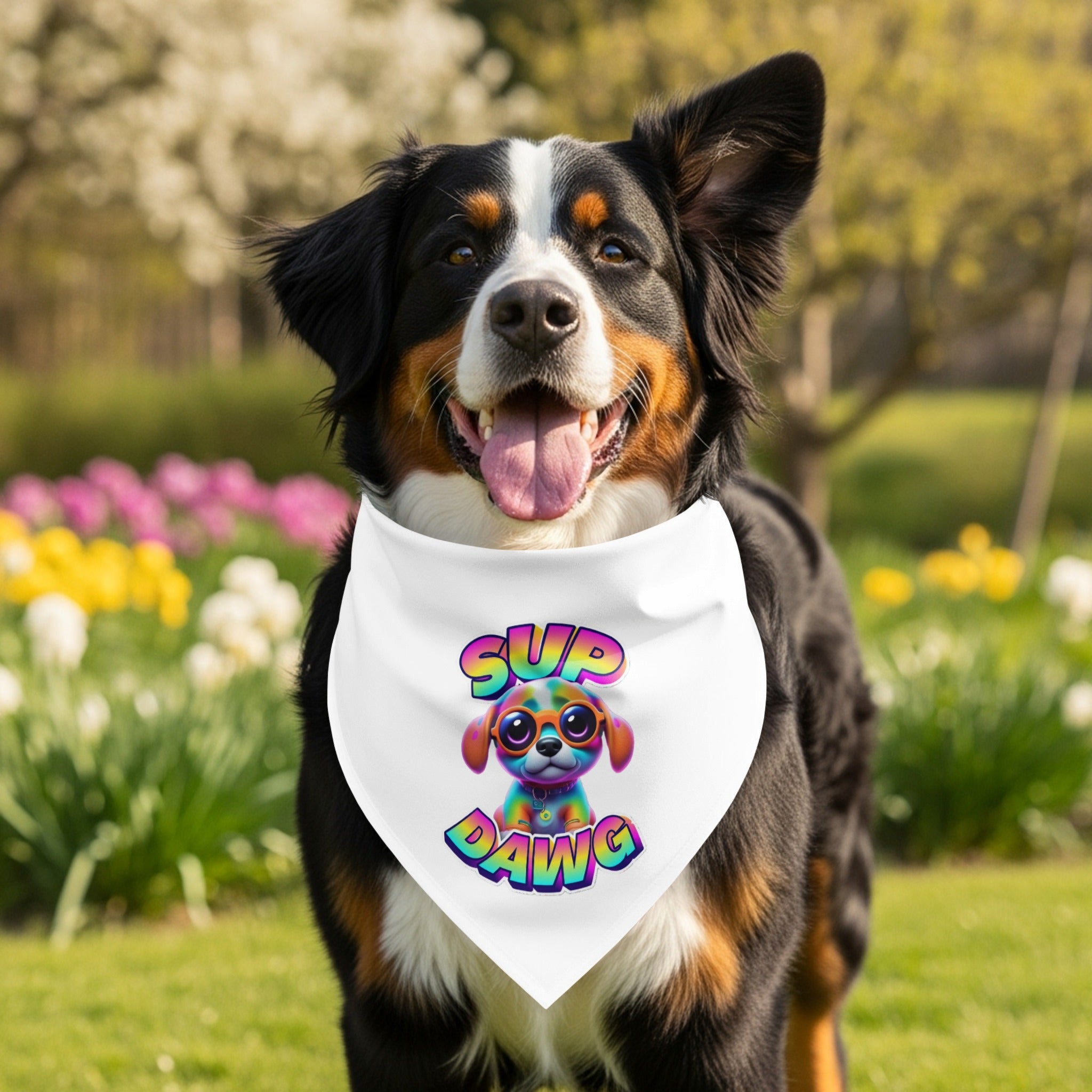 Stylish Sup Dawg Dog Bandana for Pet Fashion Product