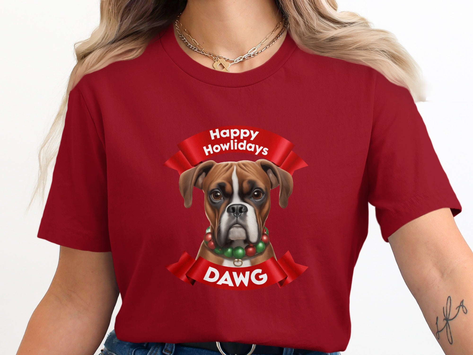 Happy Howlidays Dawg Festive Graphic T-Shirt