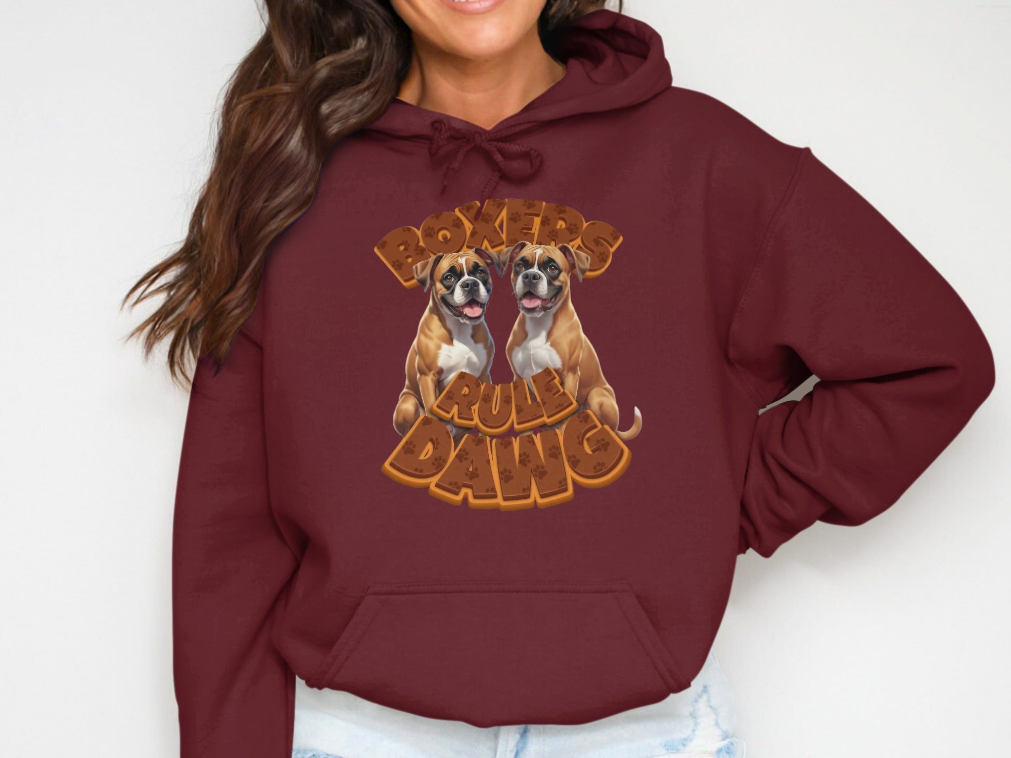 Boxers Rule Dawg Graphic Hoodie Sweatshirt