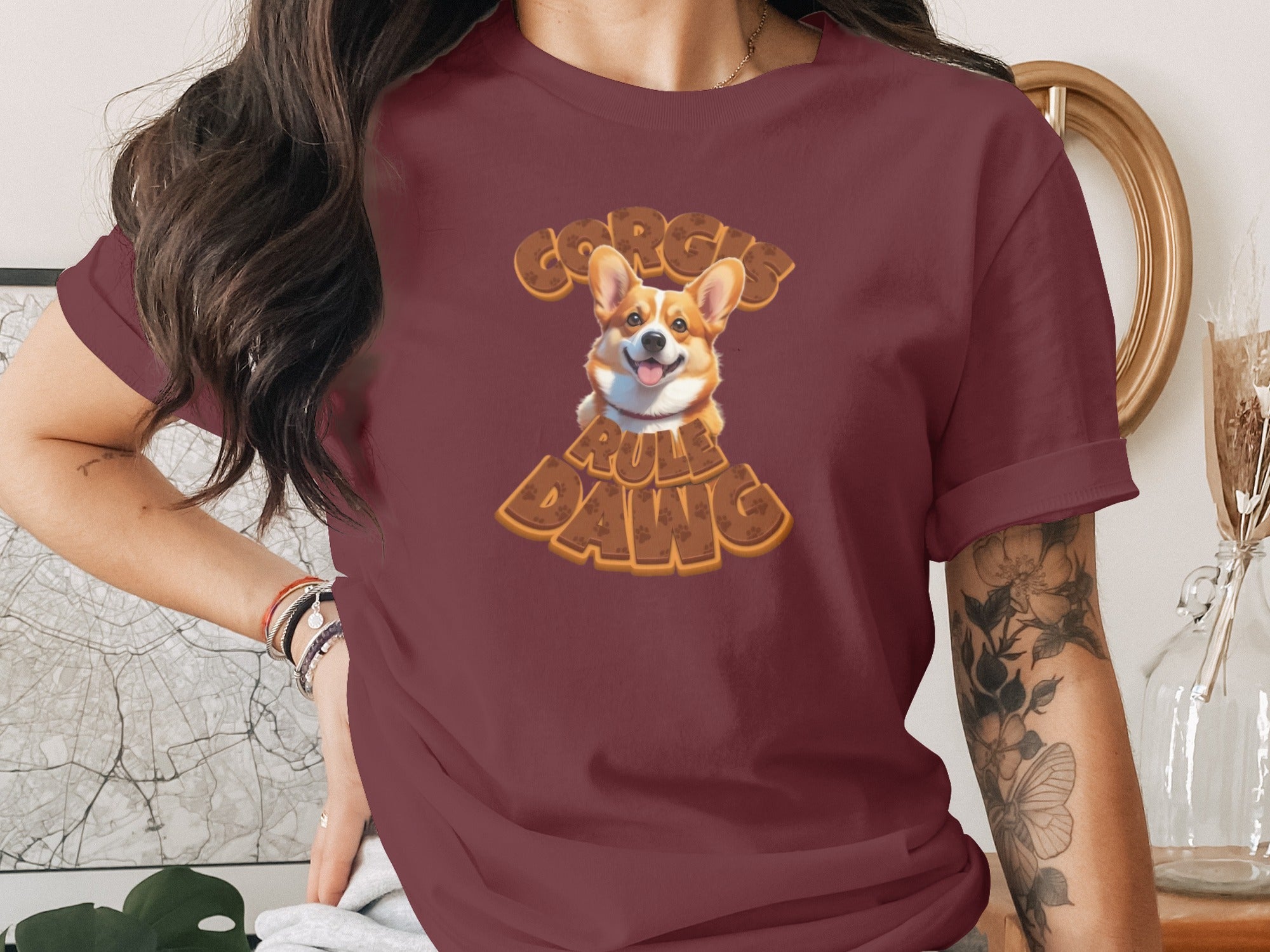 Corgis Rule Dawg Graphic Tee for Dog Lovers