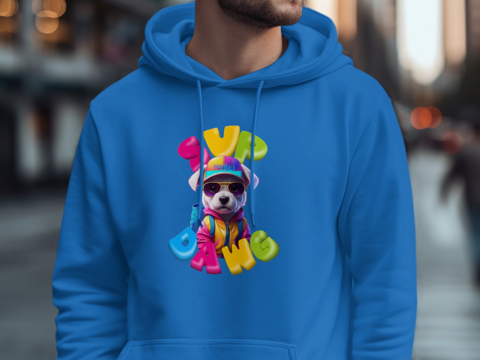 Sup Dawg Colorful Dog Graphic Hoodie product