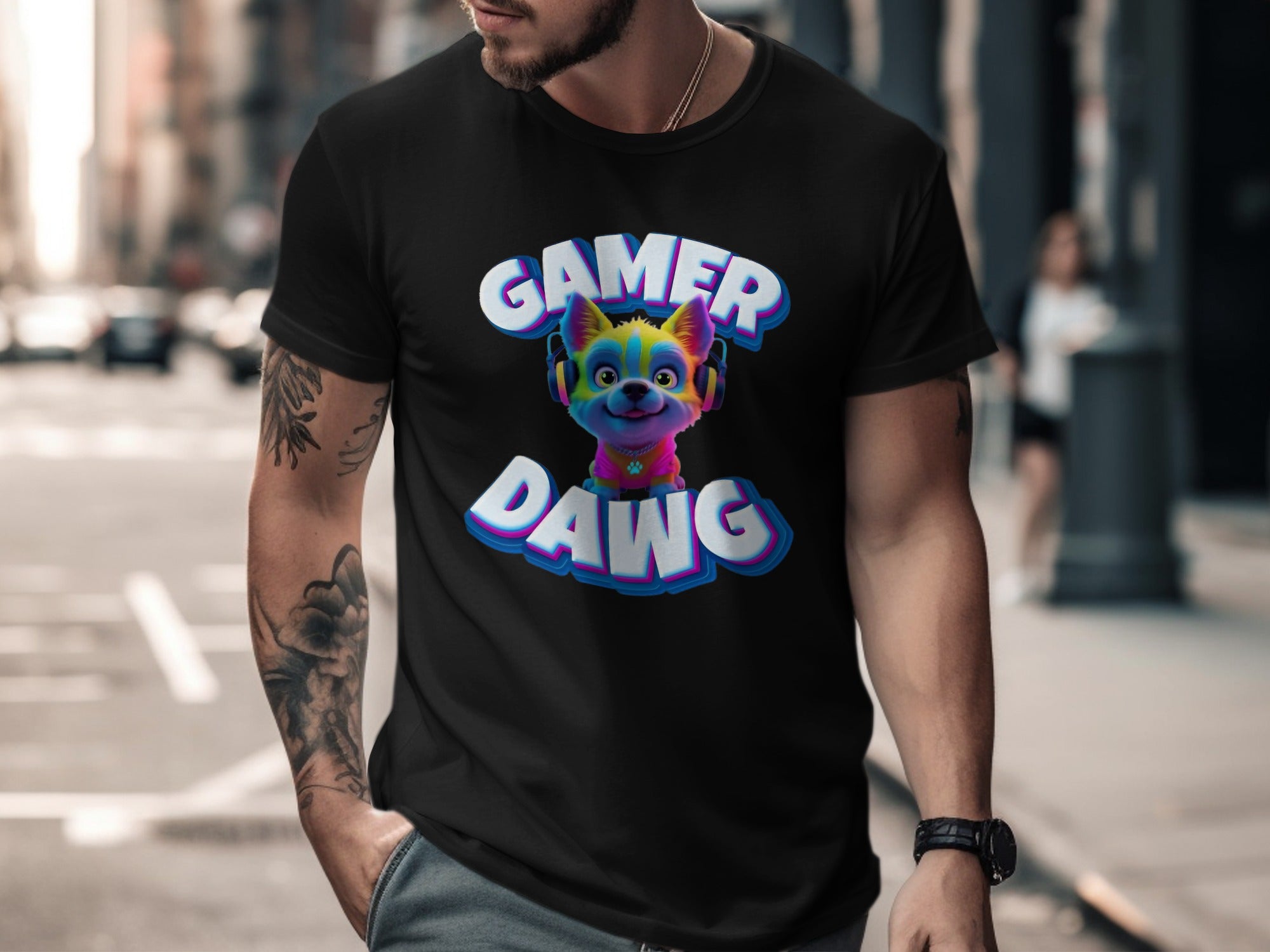 Gamer Dawg Cool Graphic Design T-shirt product type