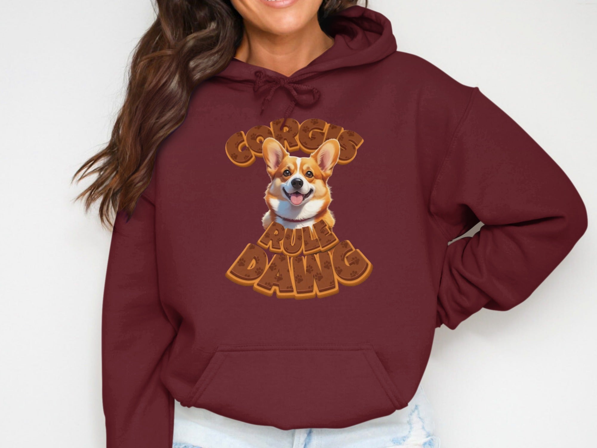 Corgis Rule Dawg Graphic Hoodie