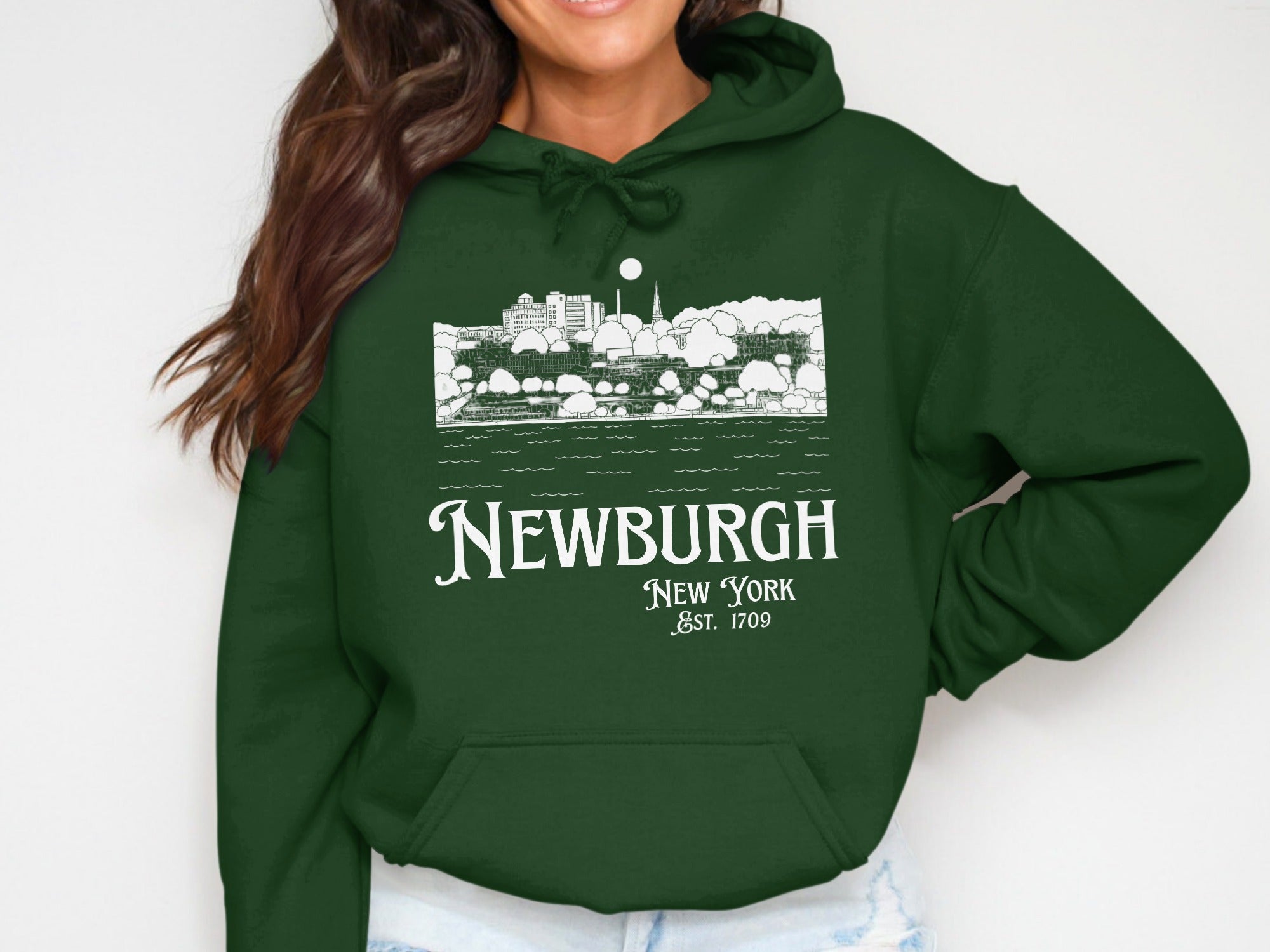Green Newburgh New York Est. 1709 Hoodie Product
