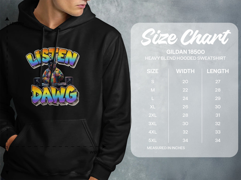 Listen Dawg Graphic Heavy Blend Hooded Sweatshirt product