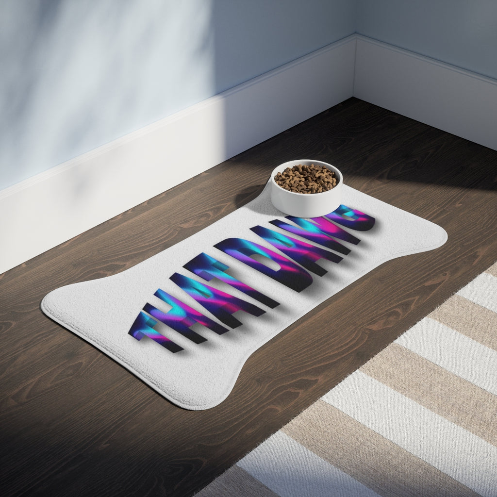 THAT DOGS Feeding Mat with Abstract Letter Design