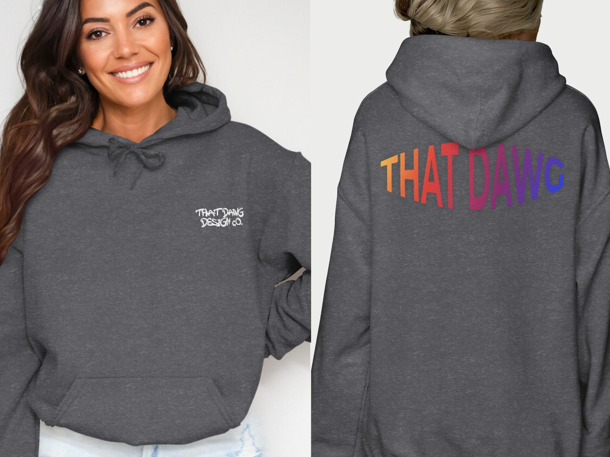 Cozy Dark Grey THAT DAWG Graphic Hoodie product type