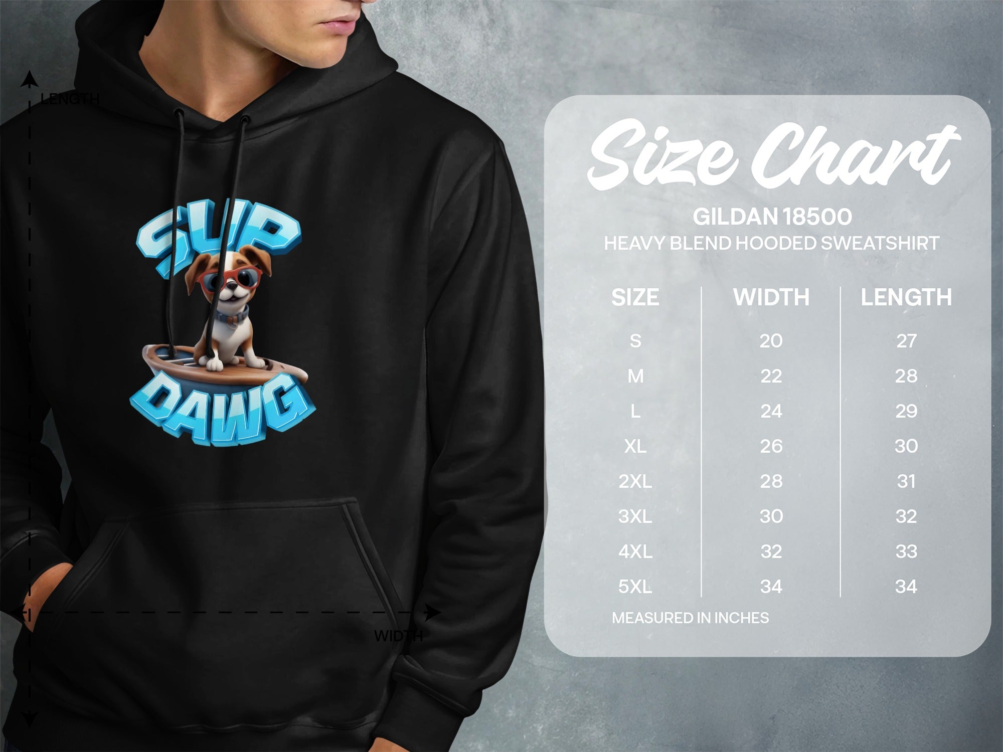 Sup Dawg Gildan 18500 Heavy Blend Hooded Sweatshirt