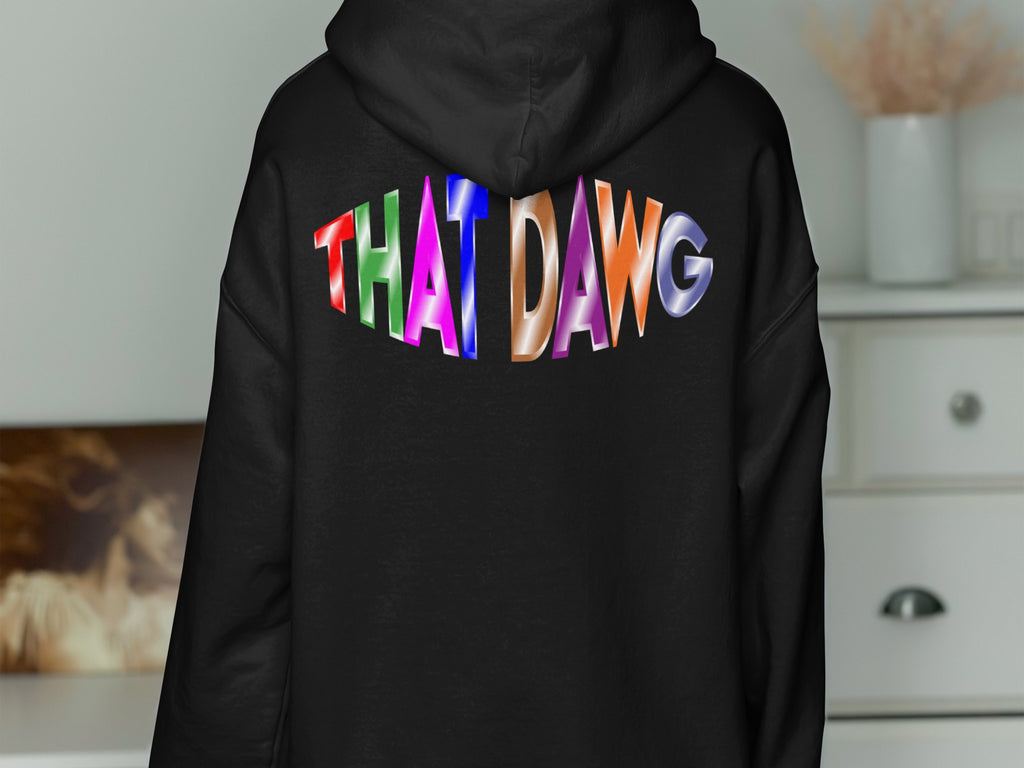 Colorful Bold Lettering THAT DAWG Black Hoodie product