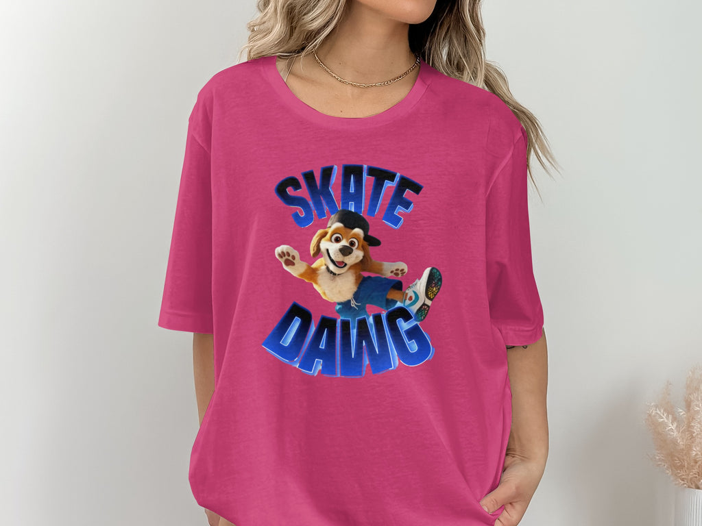 Skate Dawg Graphic Oversized Pink Shirt