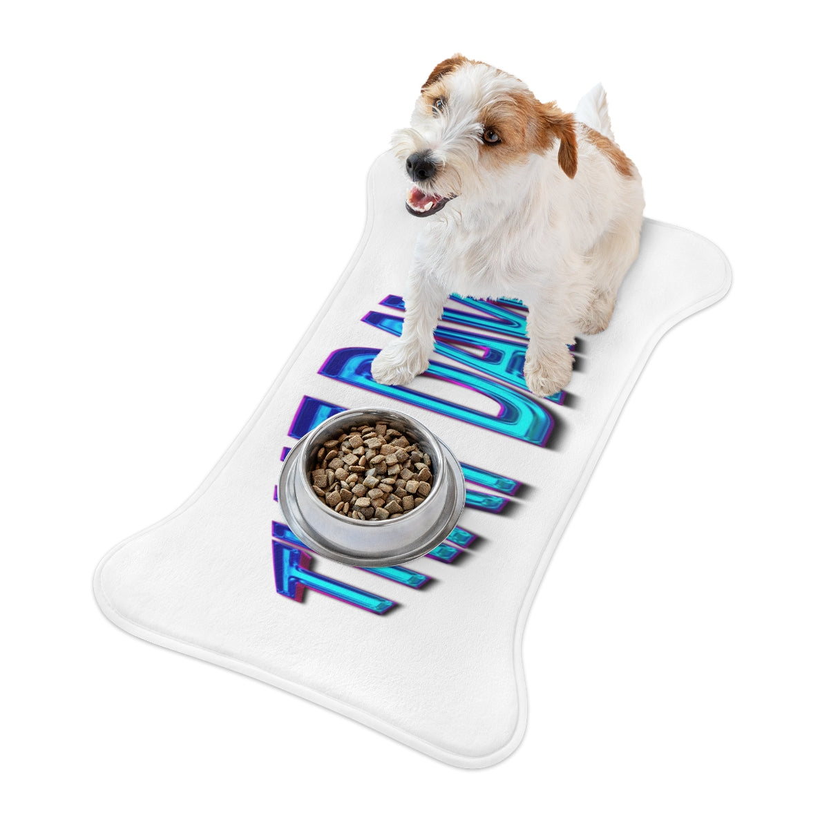 Stylish Bone Shaped Pet Food Mat for Dogs and Puppies