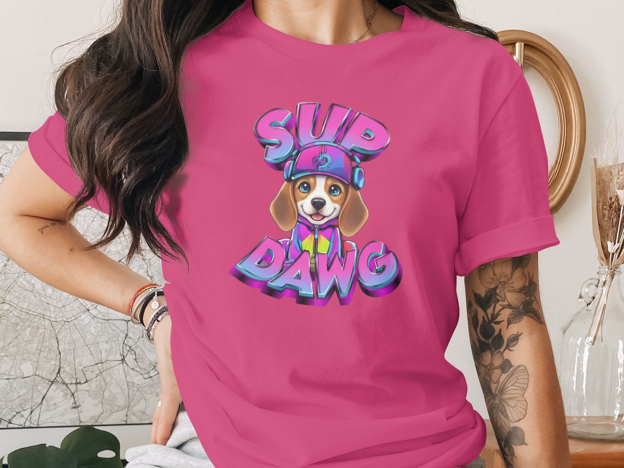 Sup Dawg Adorable Puppy Graphic T-Shirt Product