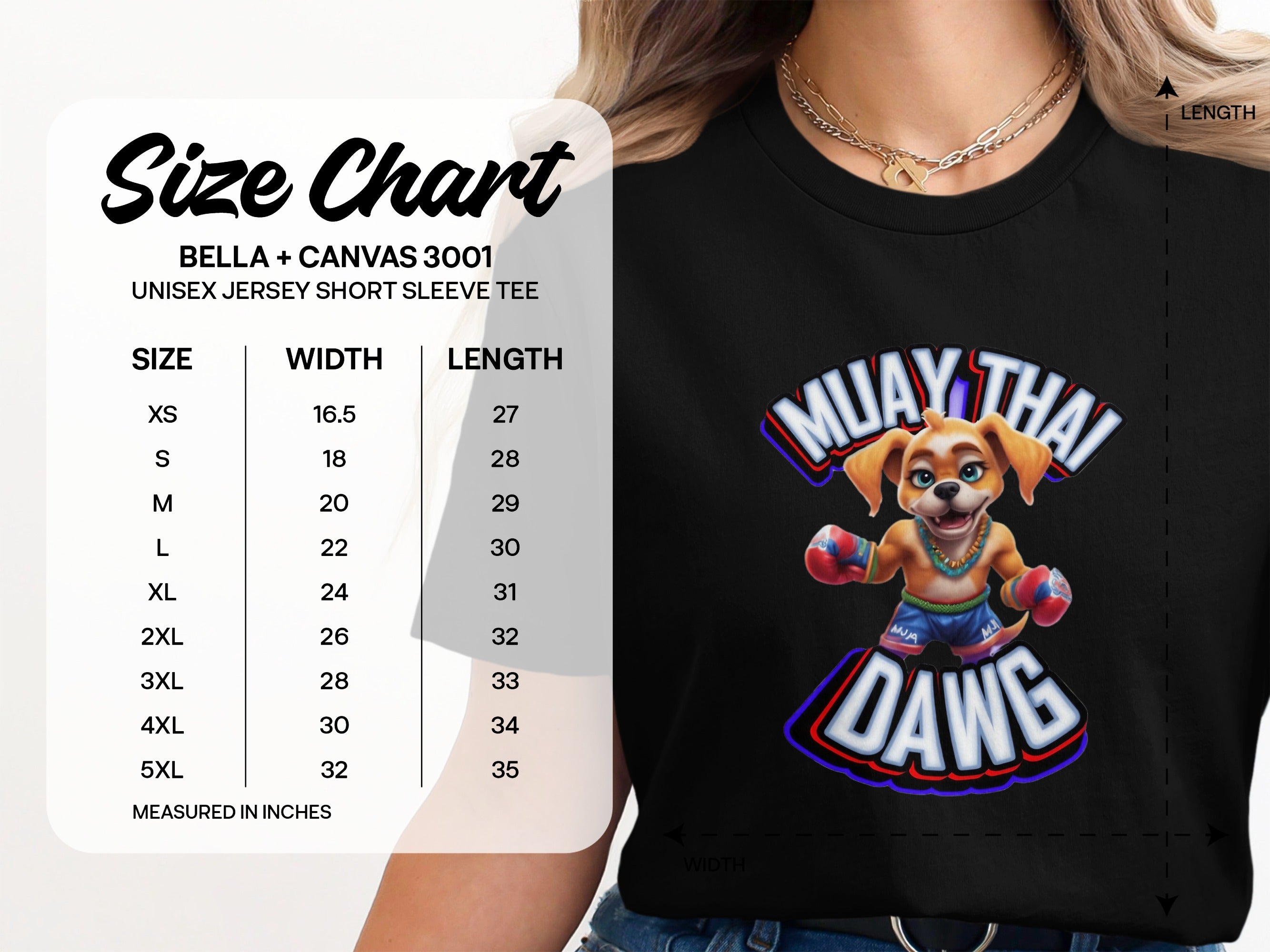 Muay Thai Dawg Graphic Tee Shirt Custom Design