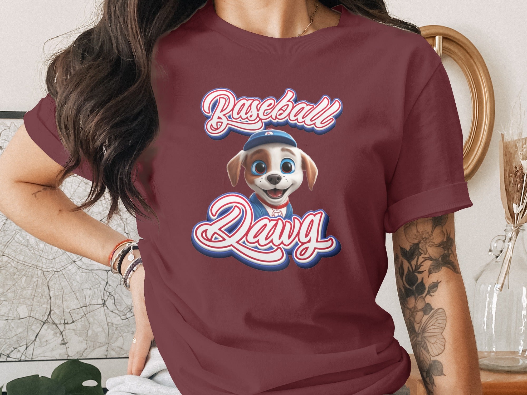 Baseball Dawg Graphic T-shirt for Sports Fans Product