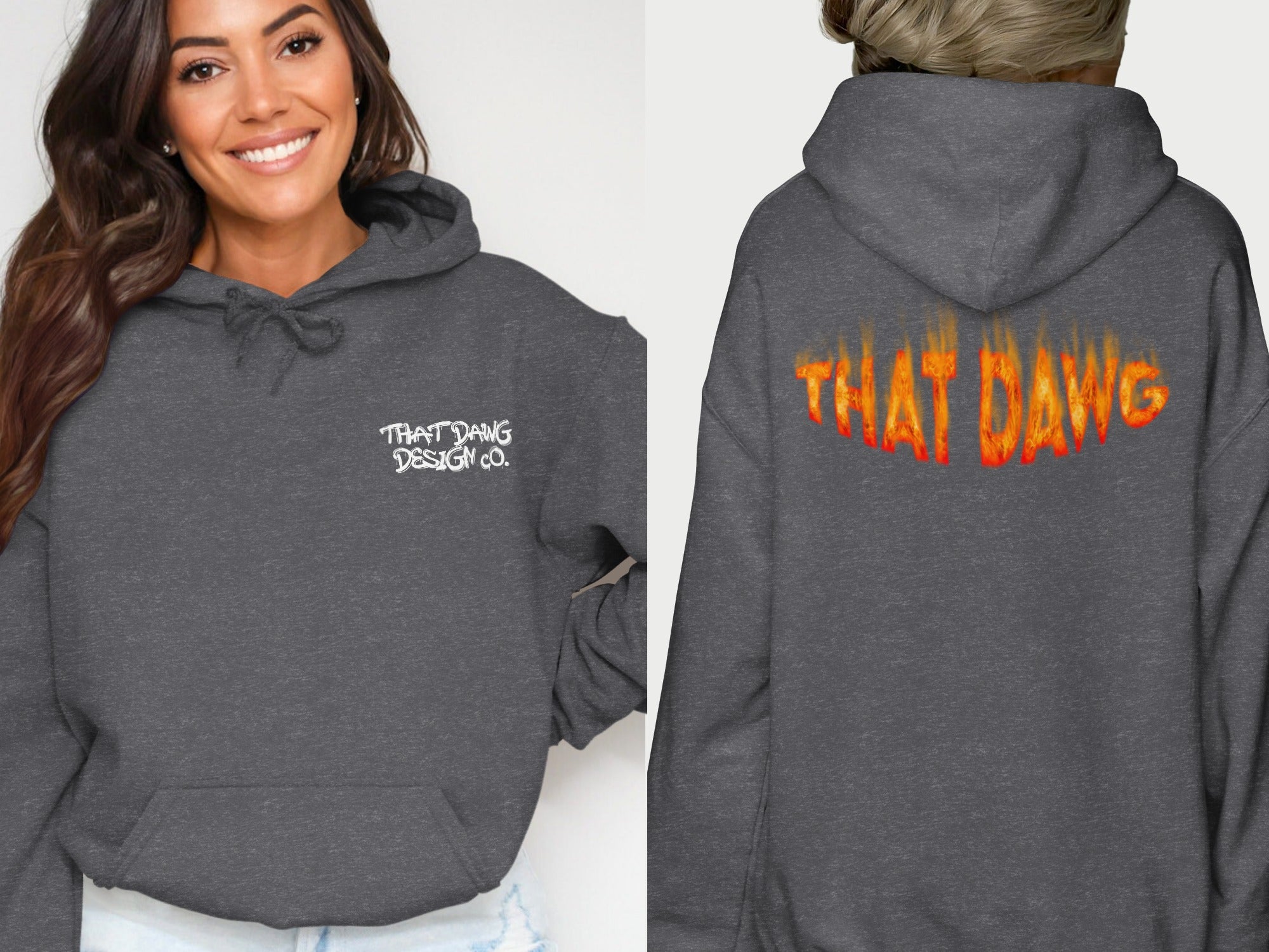 THAT DAWG DESIGN CO Hoodie with Fire Logo product type