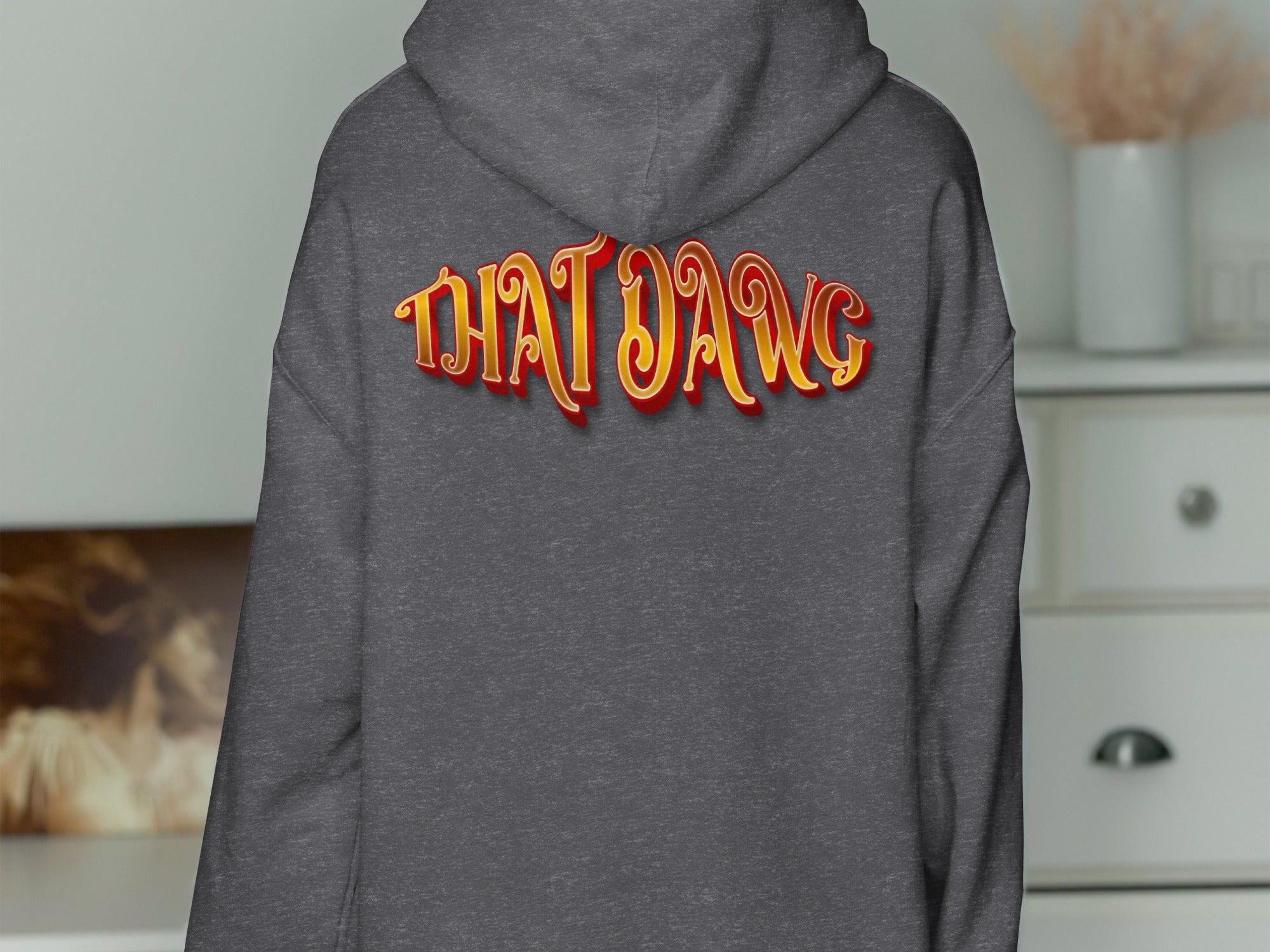Bold Graphic Text on Back Hoodie Product type