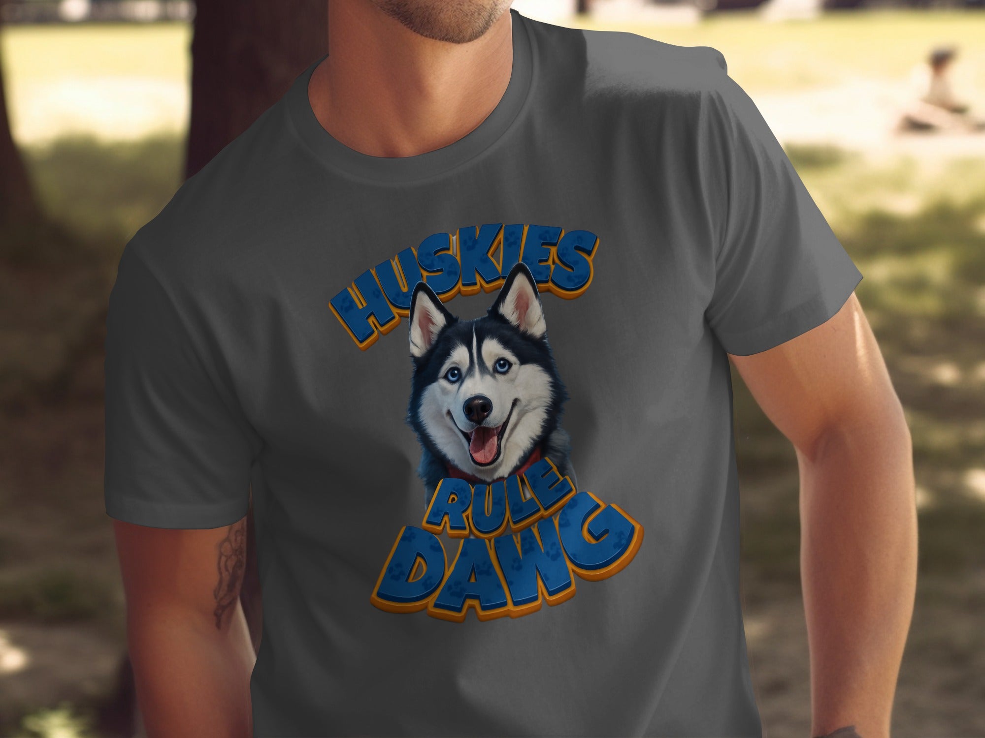 Huskies Rule Dawg Graphic Design T-Shirt Product