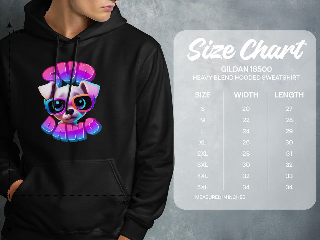 Cool Cute Puppy Design Gildan 18500 Hooded Sweatshirt product