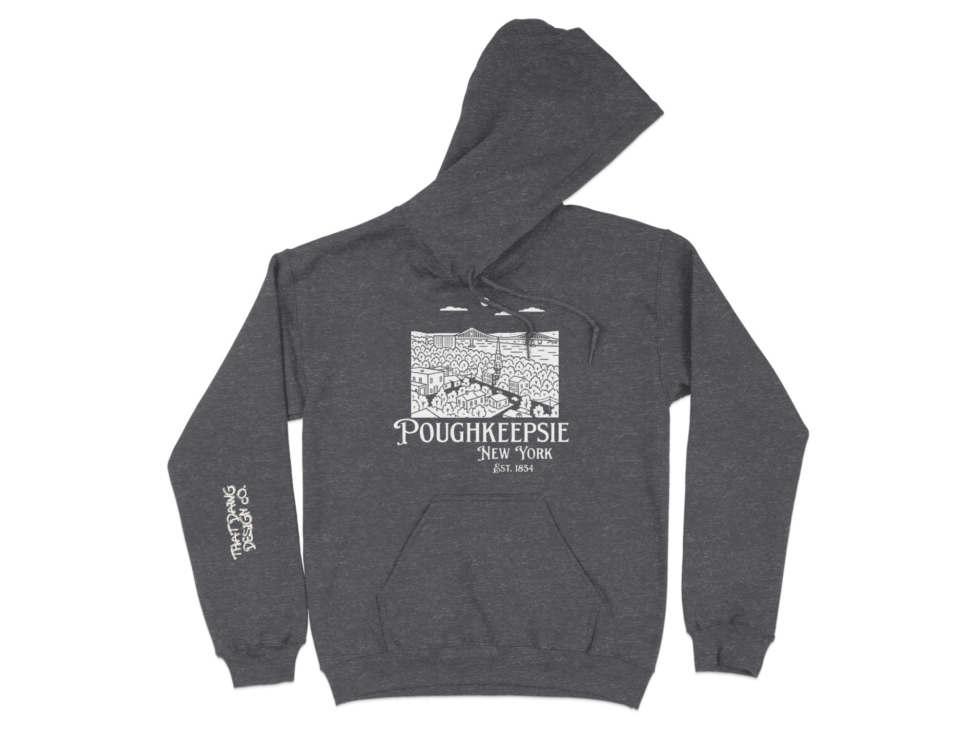 Poughkeepsie New York Hoodie with Unique Graphic Design