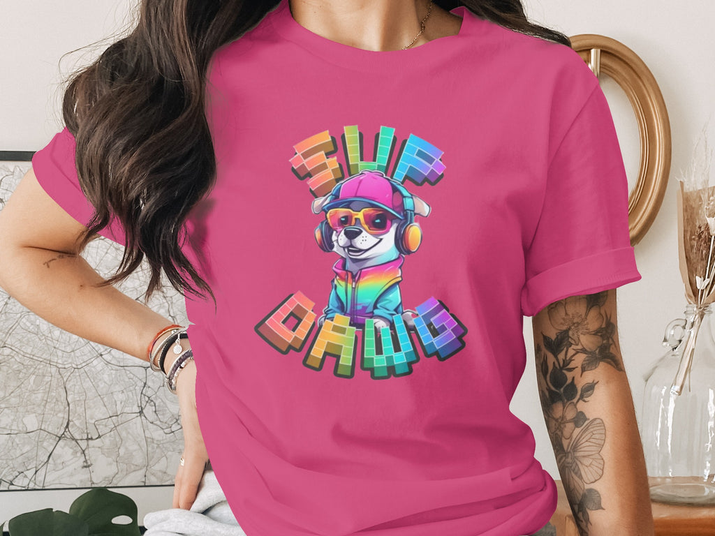 Sup Dawg Graphic Print T-Shirt Fun Casual Product Type