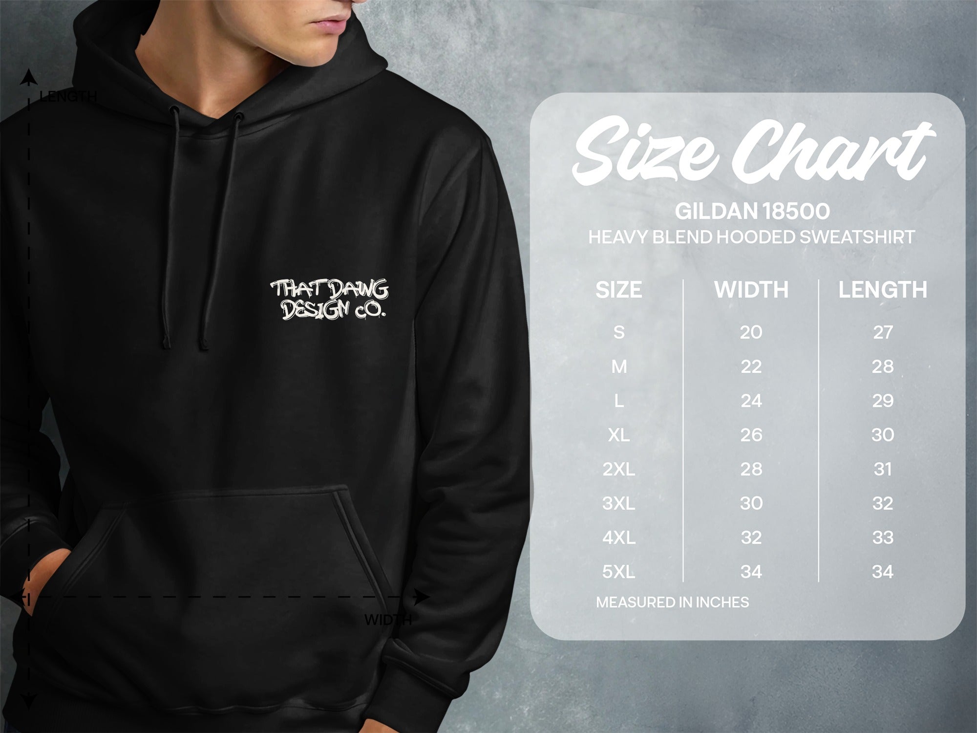 Stylish Gildan Heavy Blend Hoodie With Modern Print