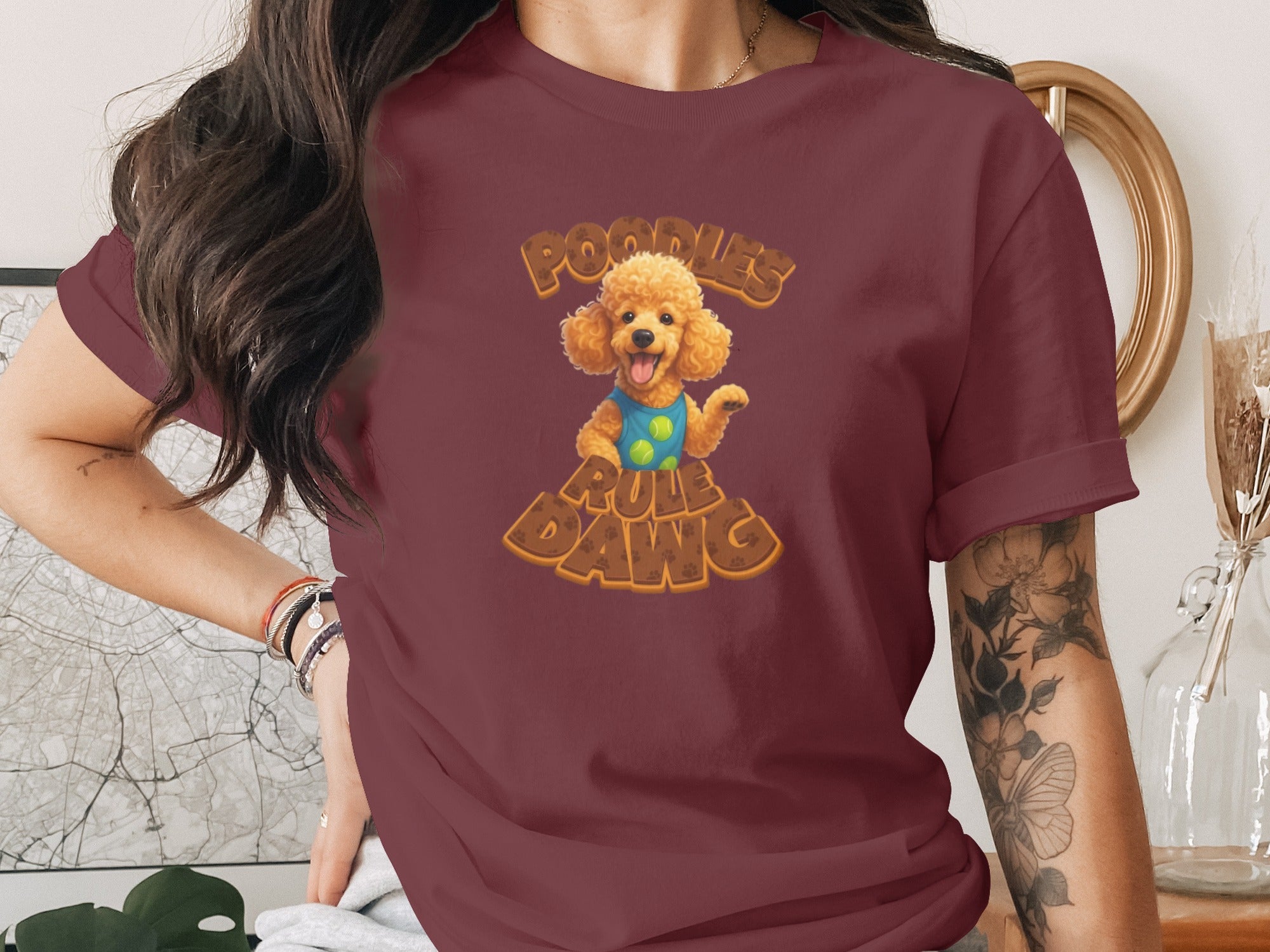Poodles Rule Dawg Graphic Tee for Dog Lovers