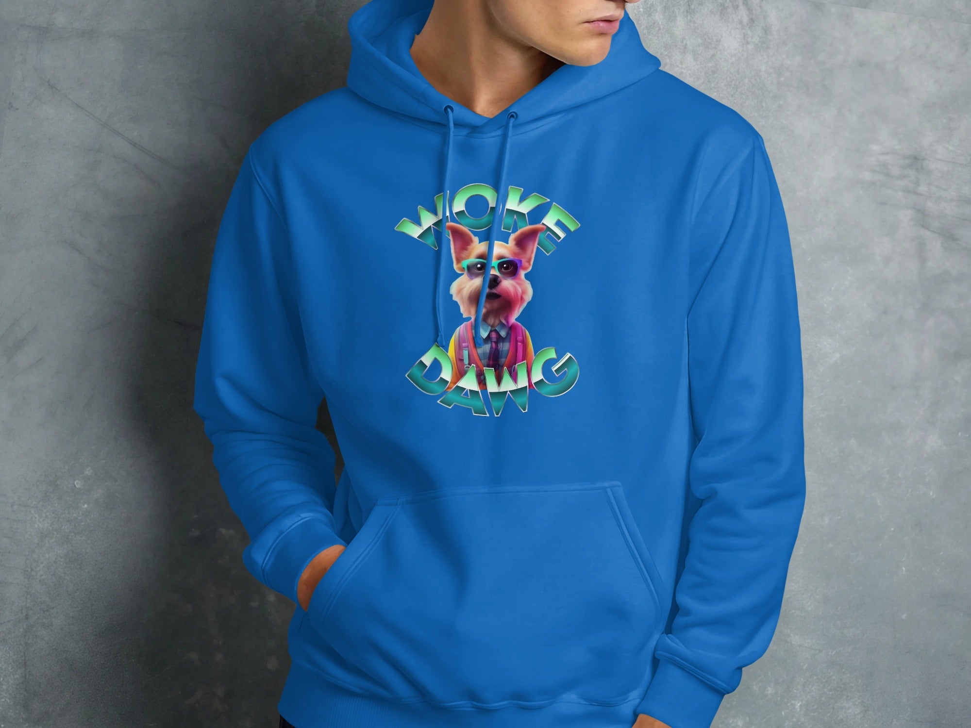 Woke Dawg Graphic Hoodie for Casual Wear Pullover