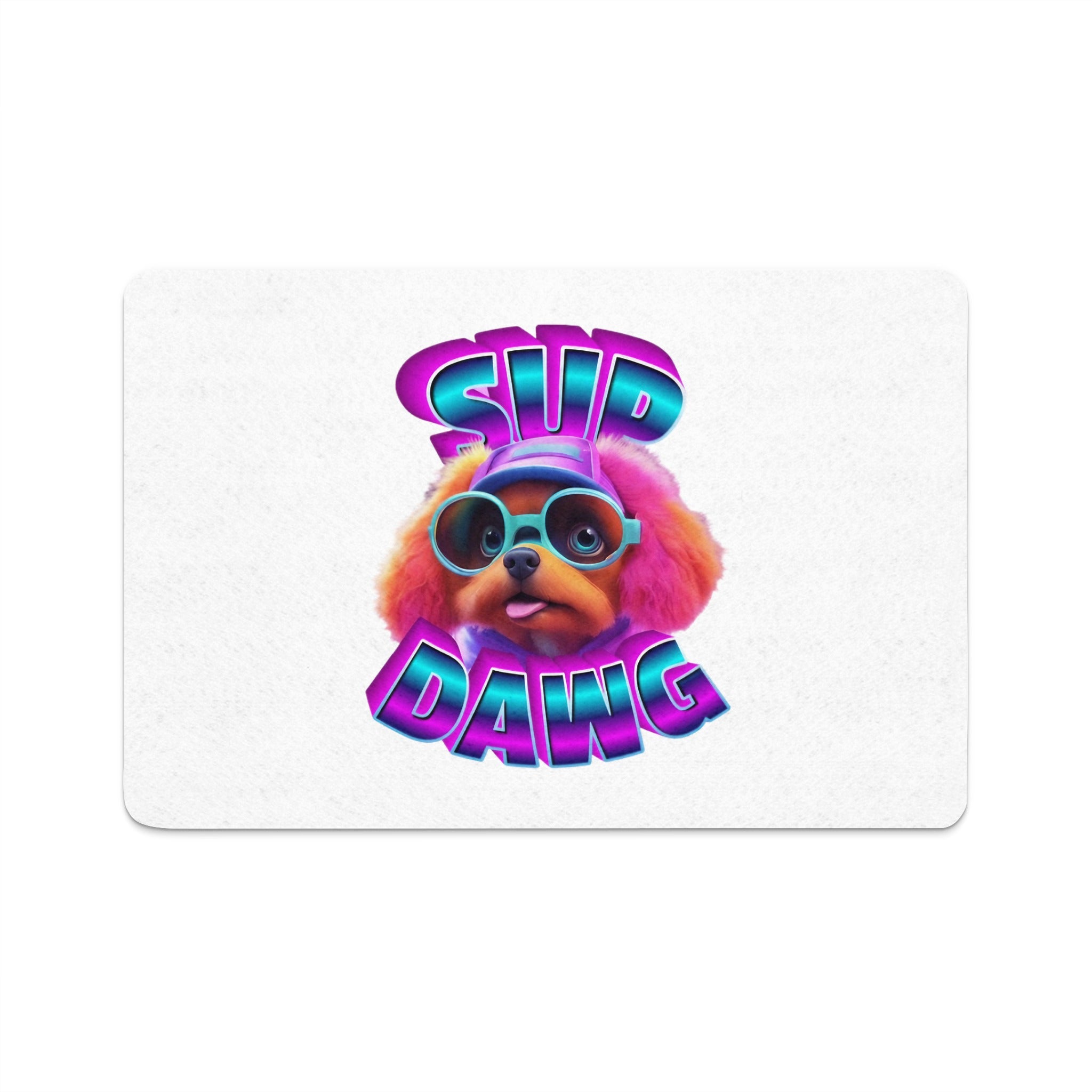 Sup Dawg Design Colorful Funny Dog Art Mat product