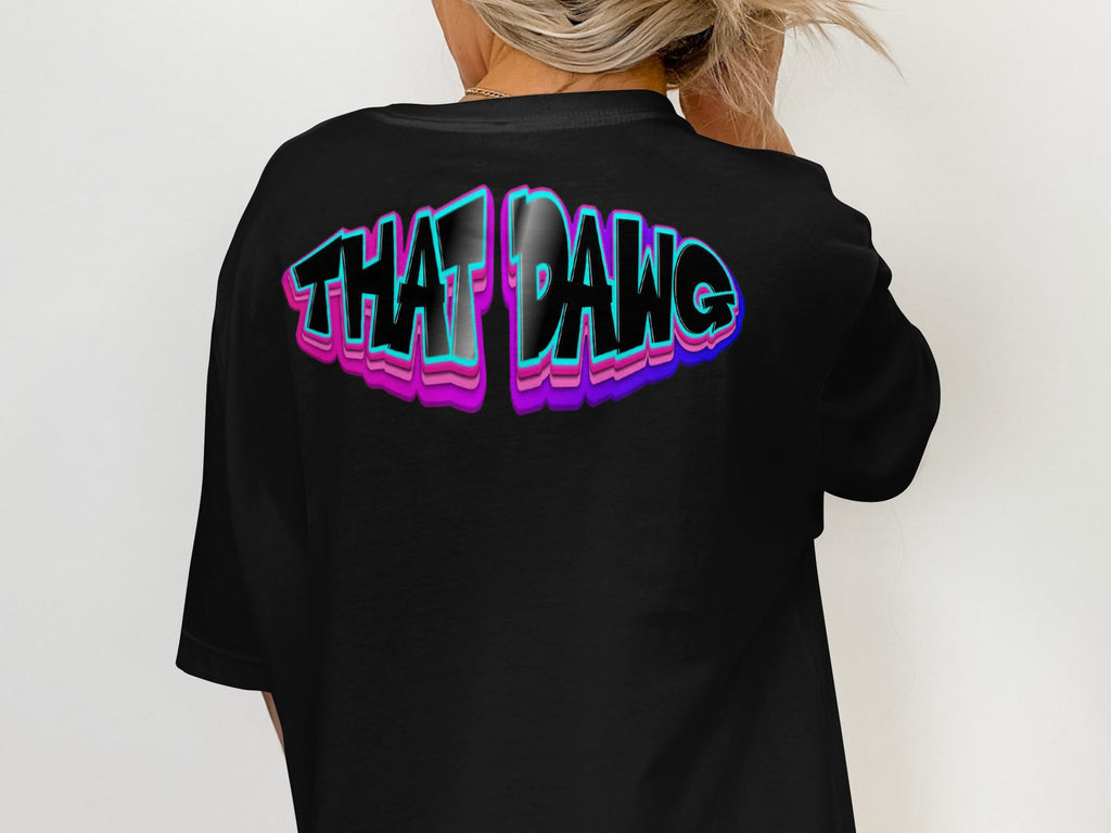 That Dawg Graphic Print Black Oversized T-Shirt product
