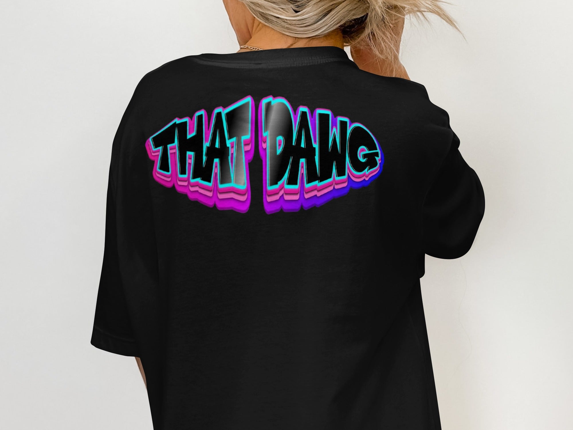 That Dawg Graphic Print Black Oversized T-Shirt product
