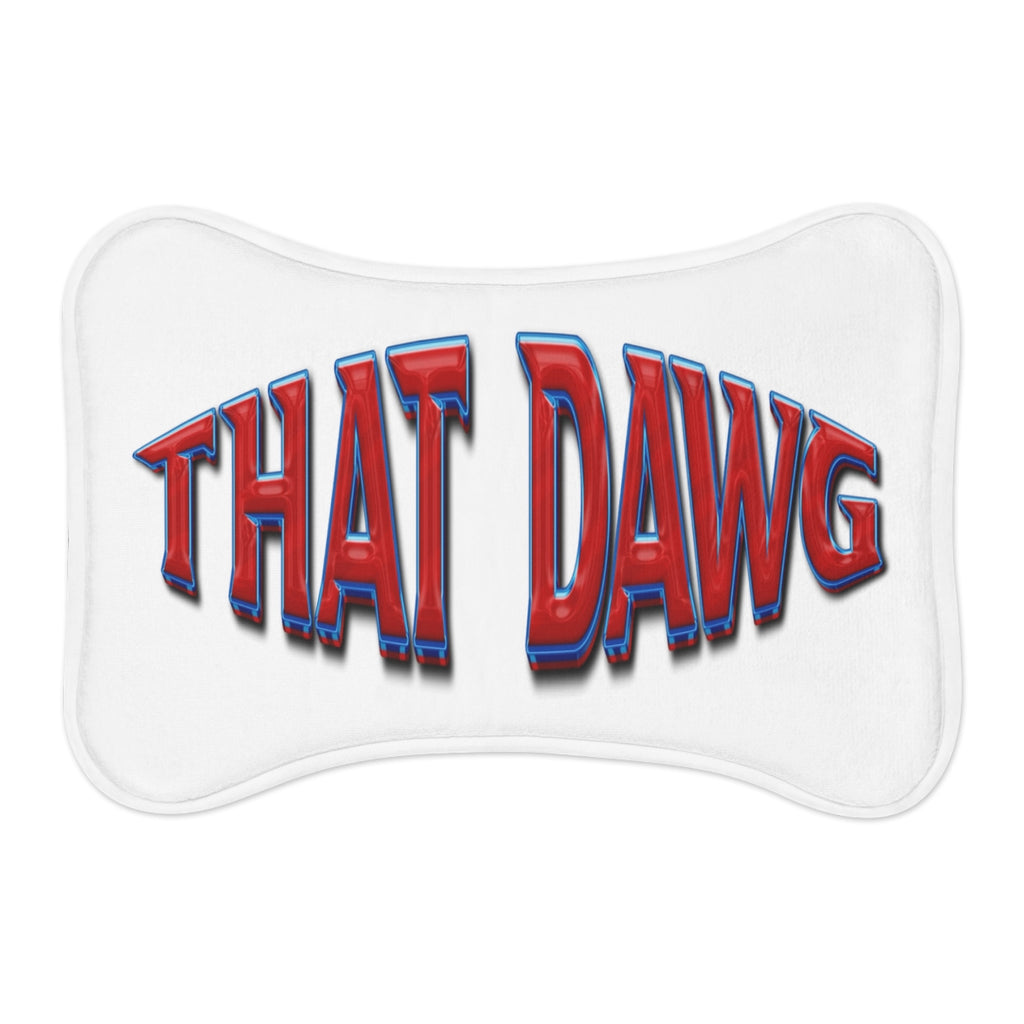 That Dawg Text Design On White Pet Pillow
