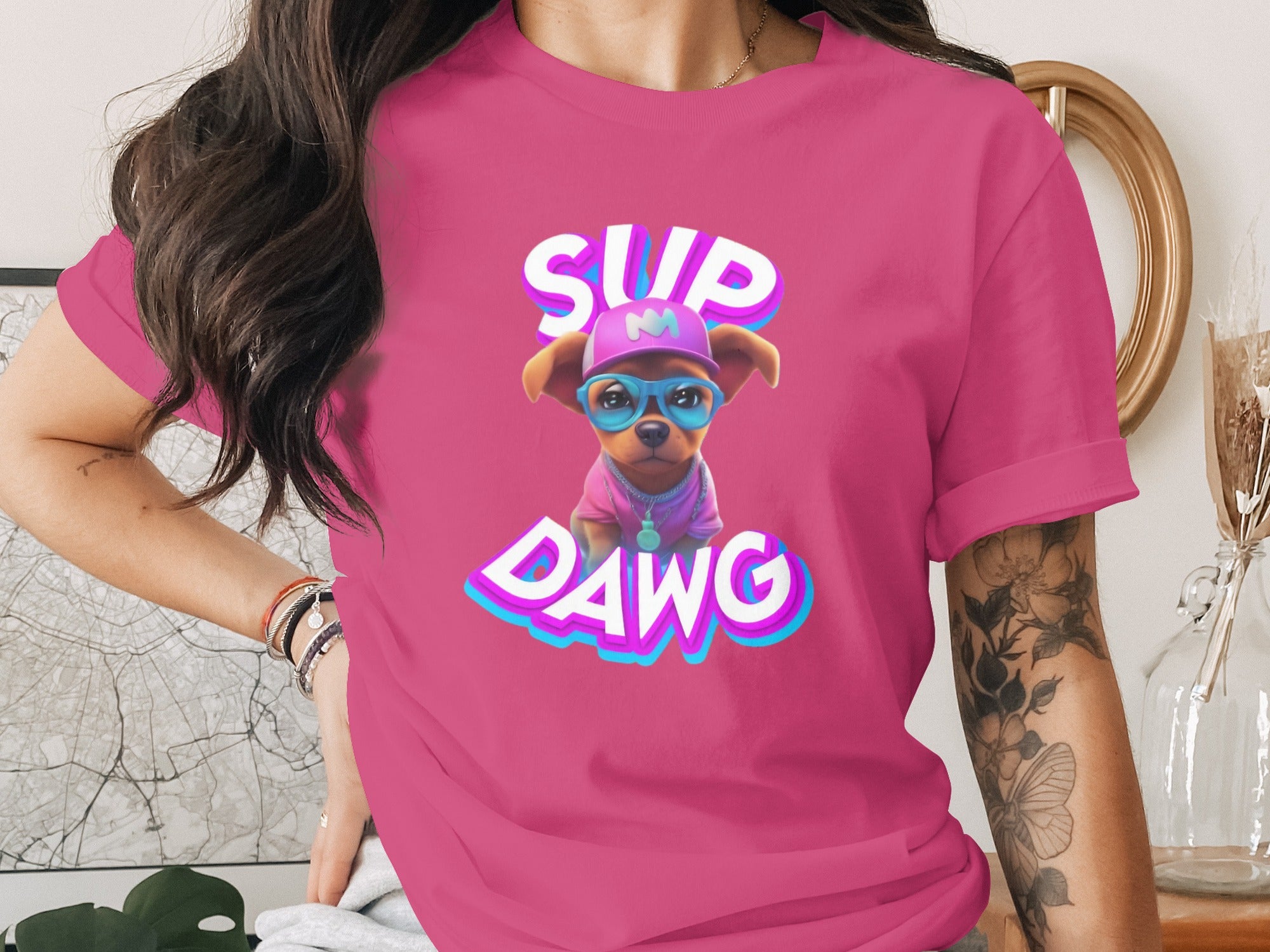 Sup Dawg Funny Dog Graphic T-Shirt product type