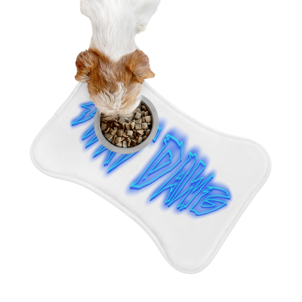 DAMN DAWG Blue Neon Text Feeding Mat Product