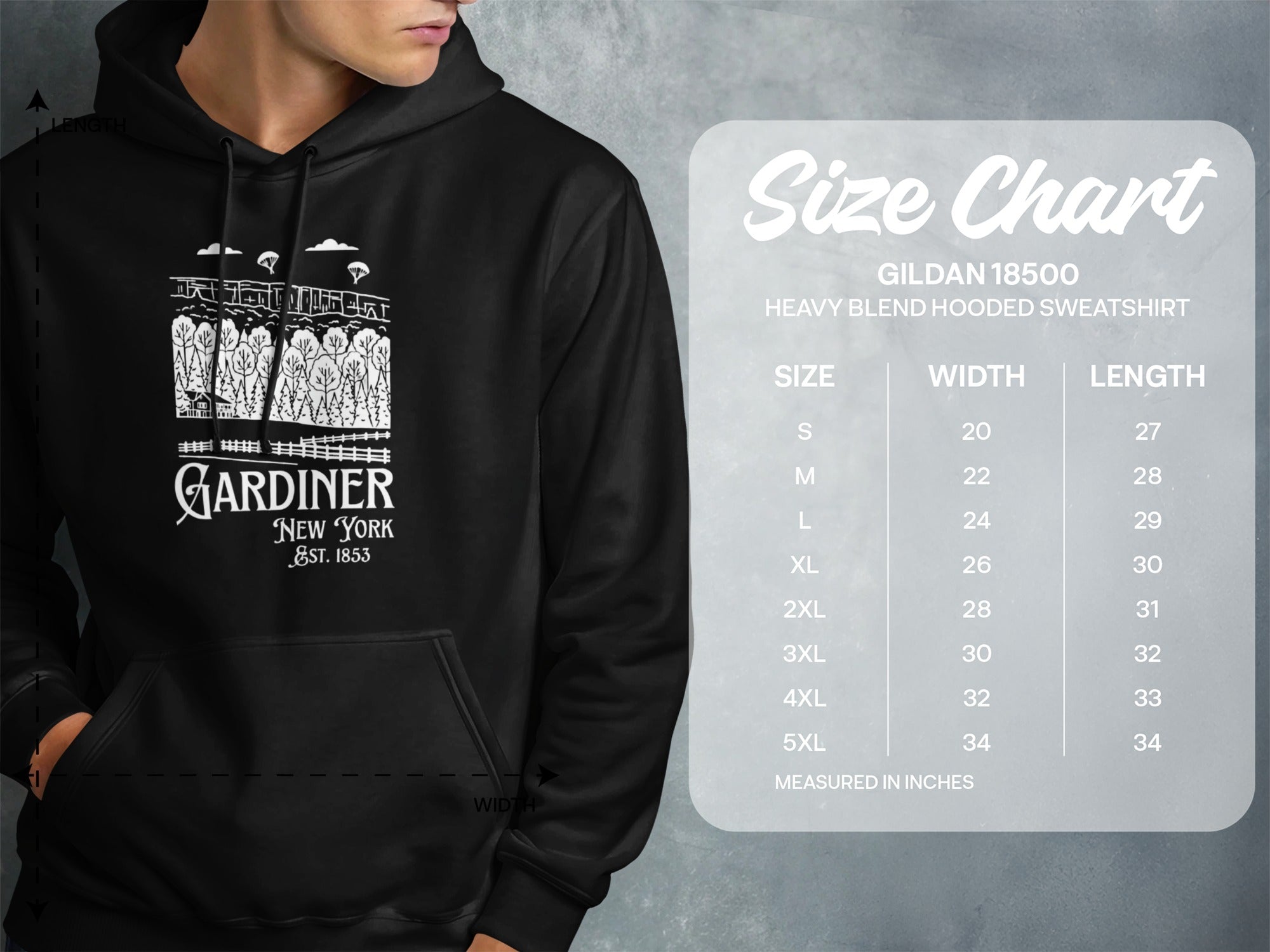 Gardiner New York Est. 1853 Heavy Blend Hooded Sweatshirt
