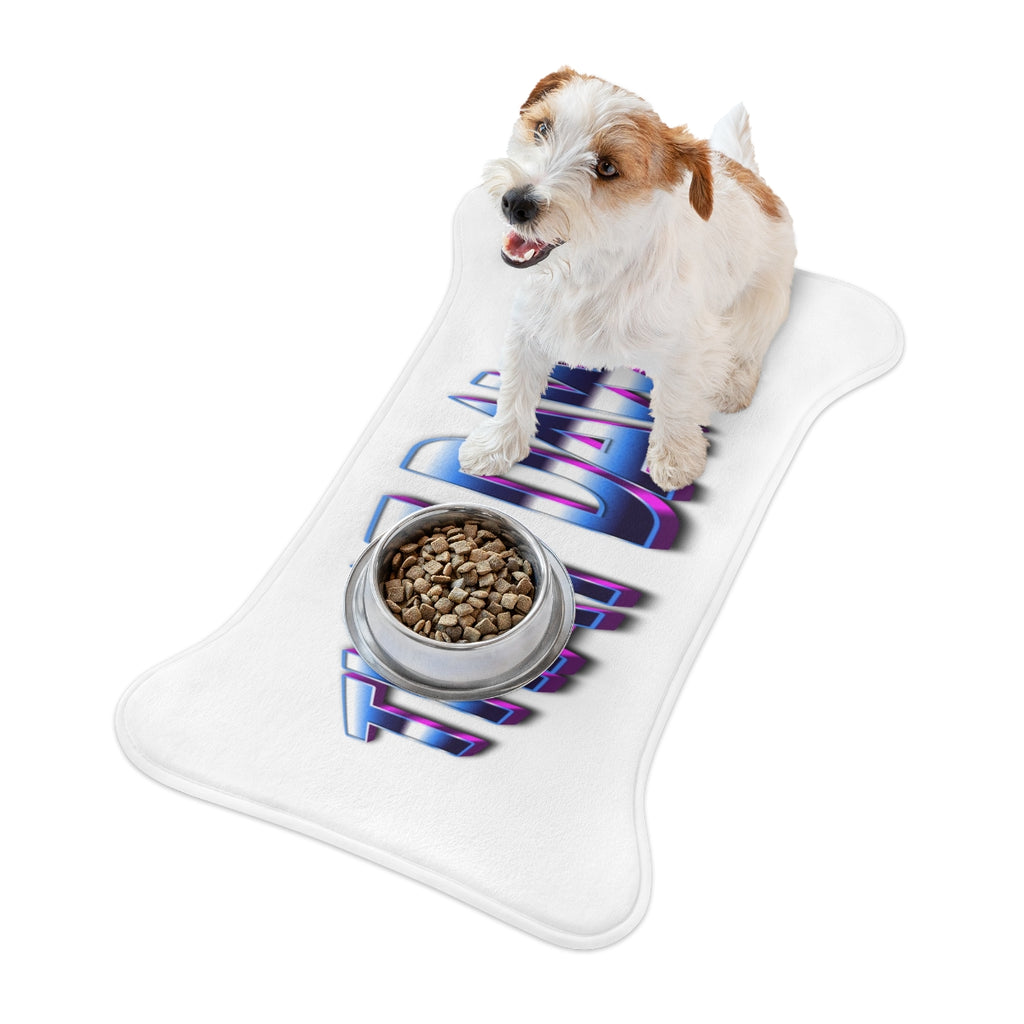 Personalized Dog Bone Shaped Food Mat for Pets
