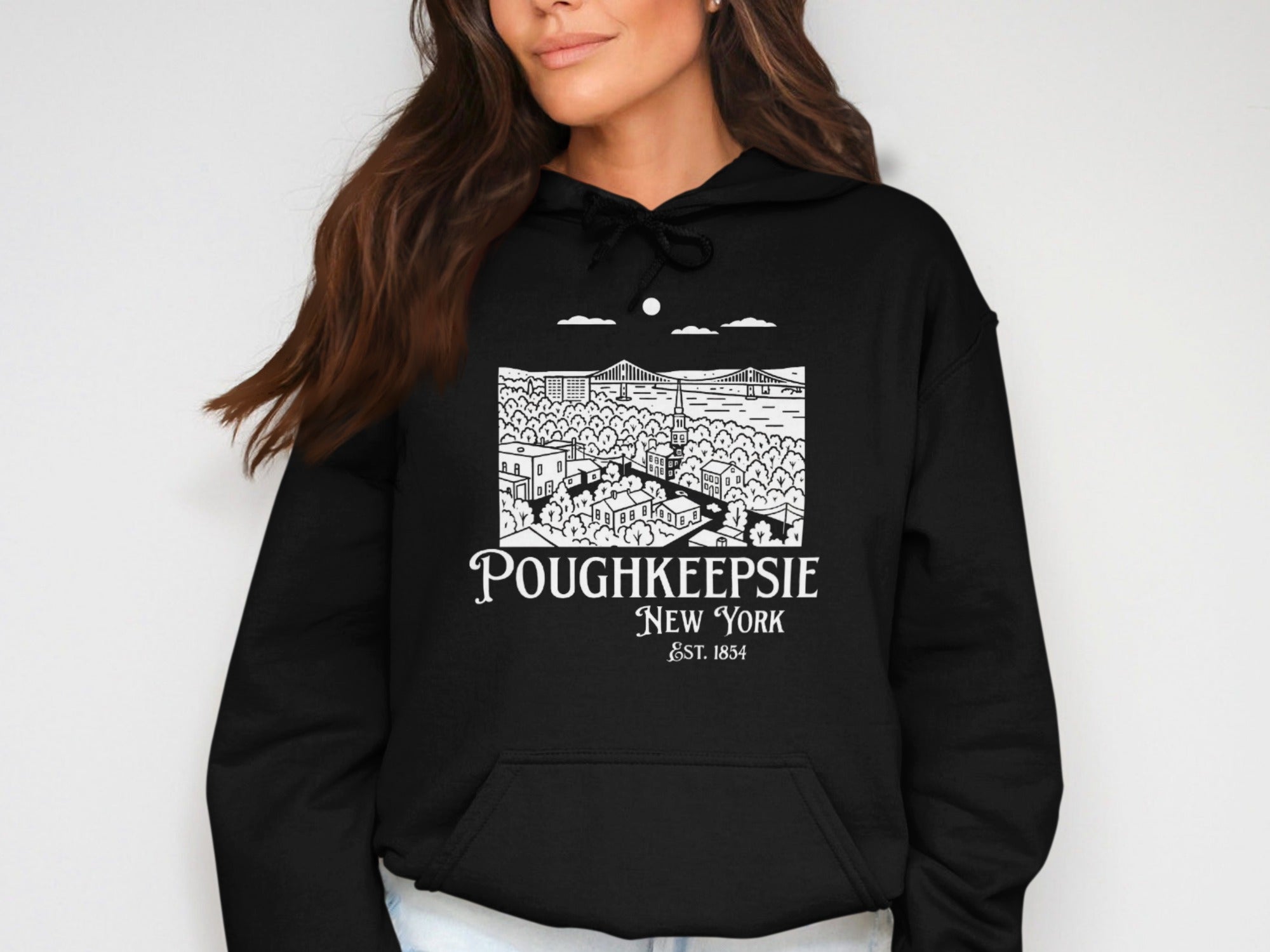 Poughkeepsie New York Est. 1854 Graphic Hoodie