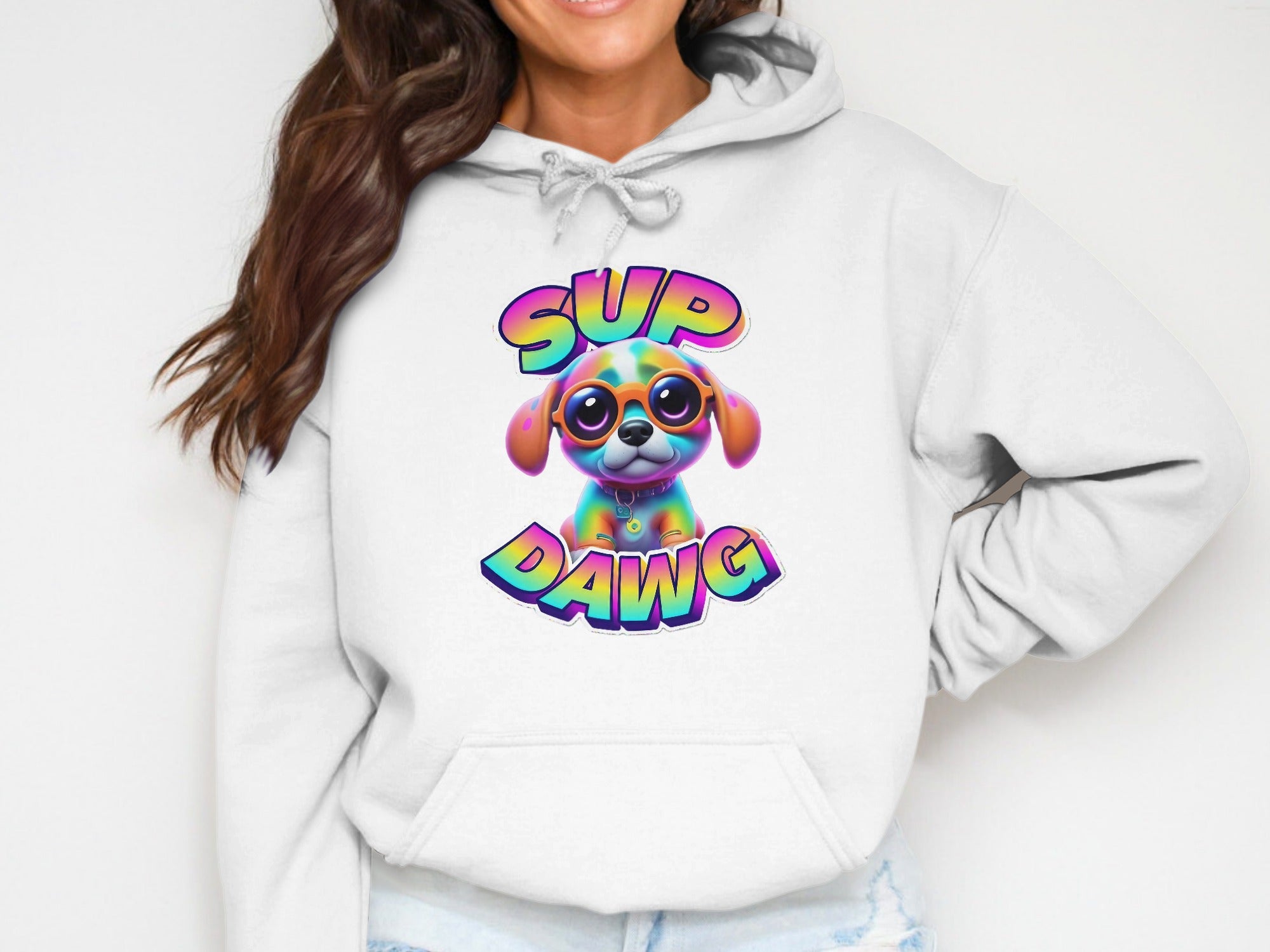 Sup Dawg Hoodie Cute Puppy Comfortable Sweatshirt product type