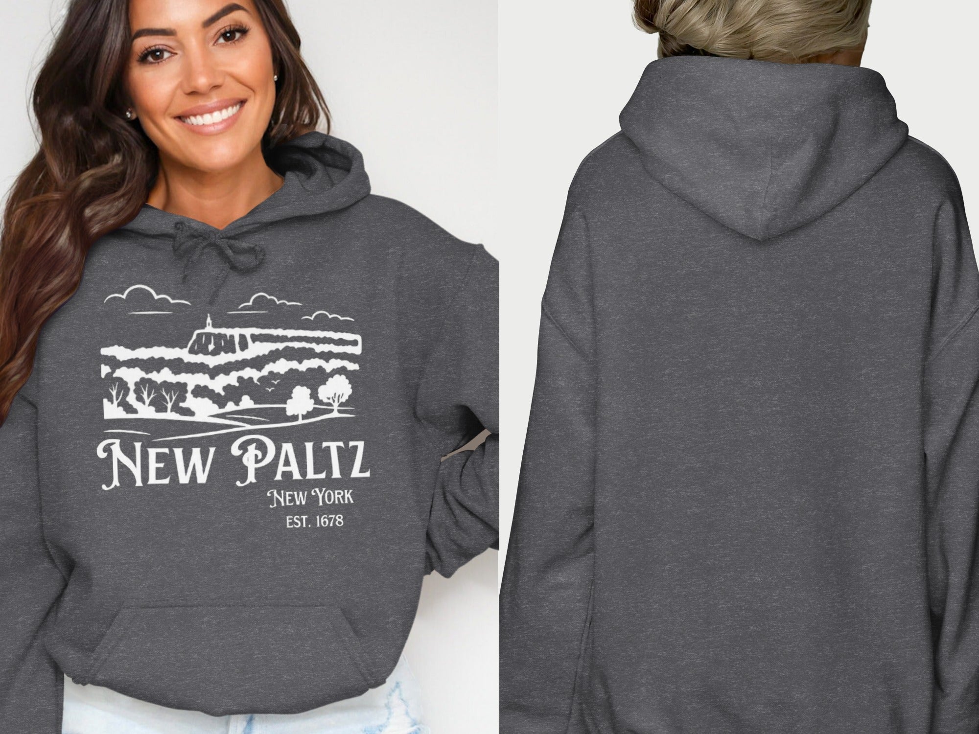 New Paltz New York Est 1678 Hoodie Sweatshirt