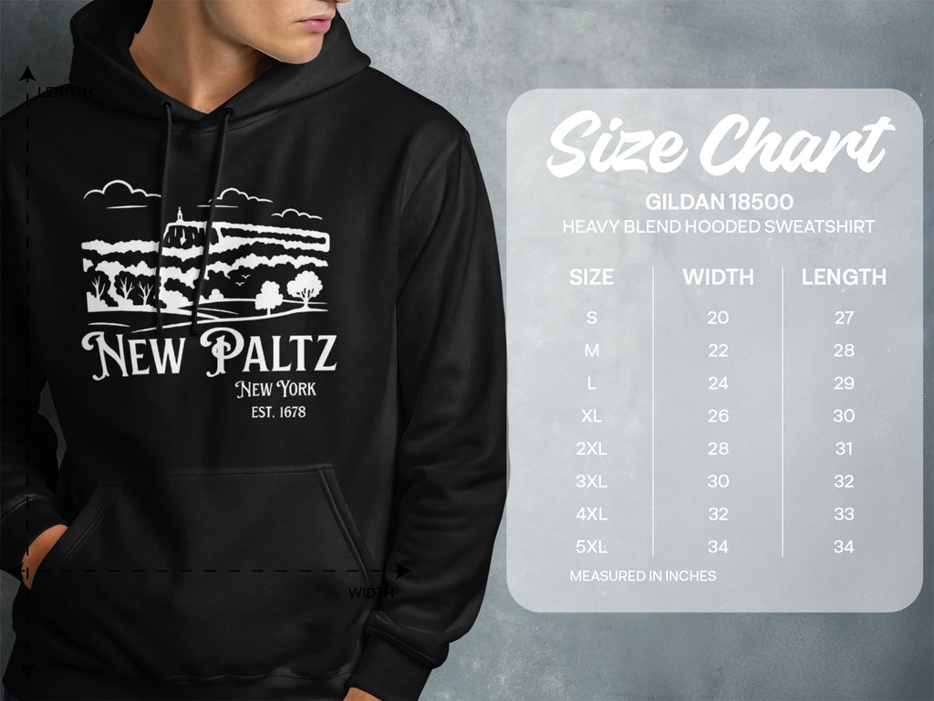 New Paltz Est 1678 Heavy Blend Hooded Sweatshirt