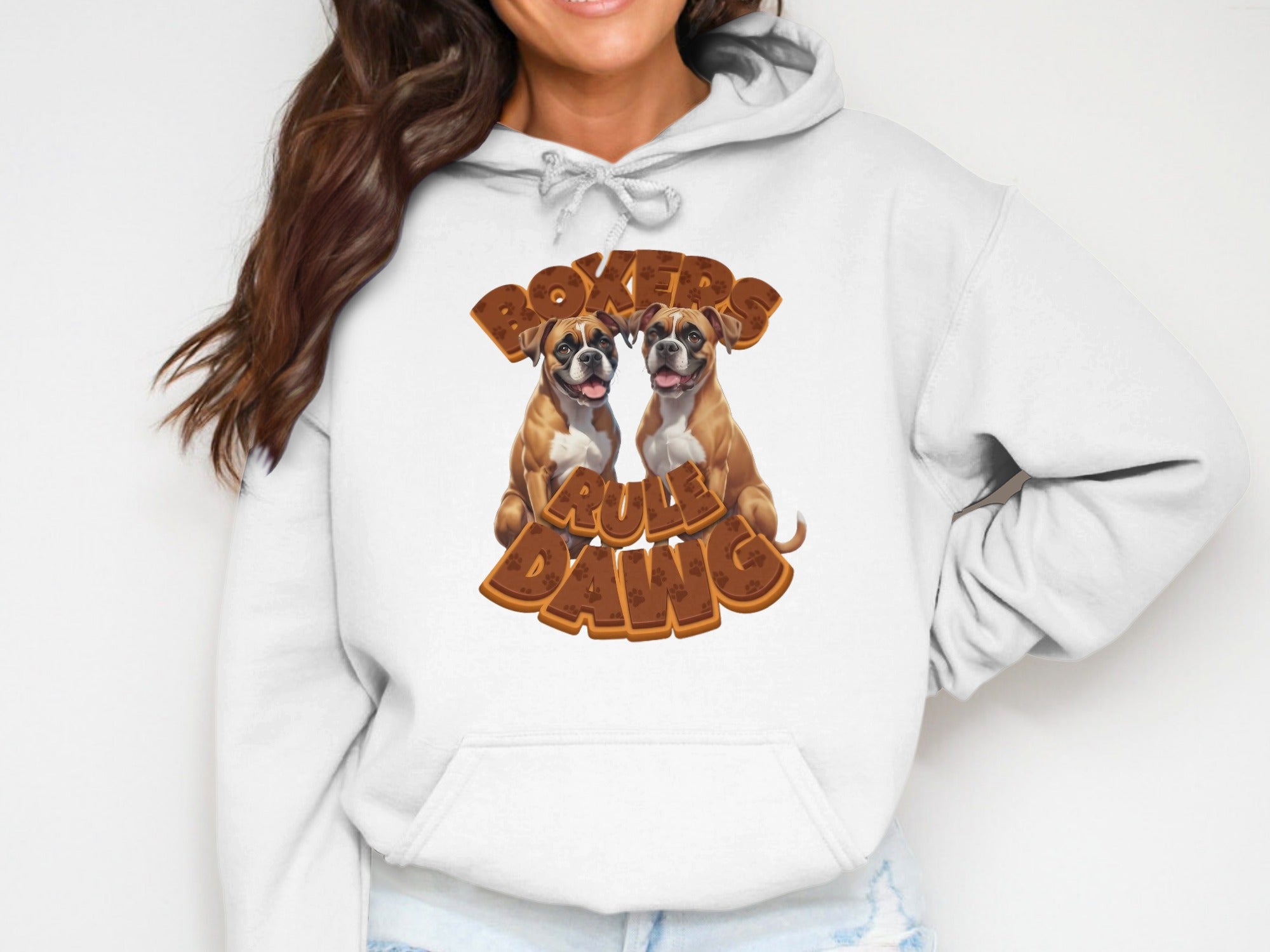 Boxers Rule Dawg Graphic Hoodie Casual Outfit