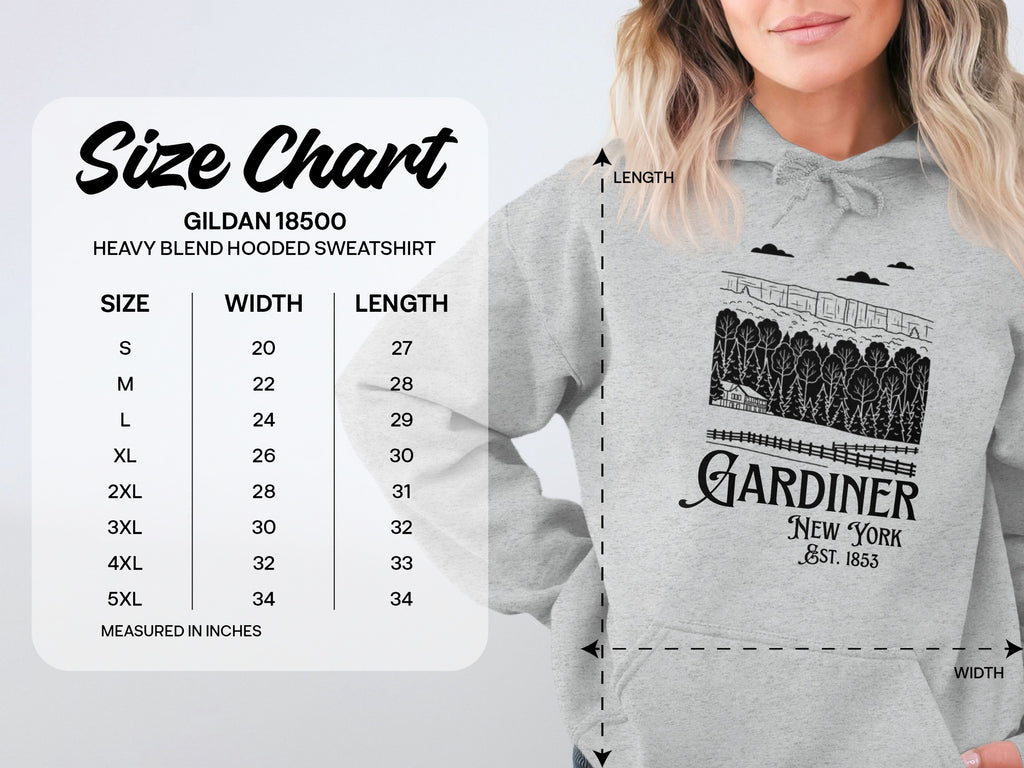Vintage Gardiner New York Est 1853 Hooded Sweatshirt
